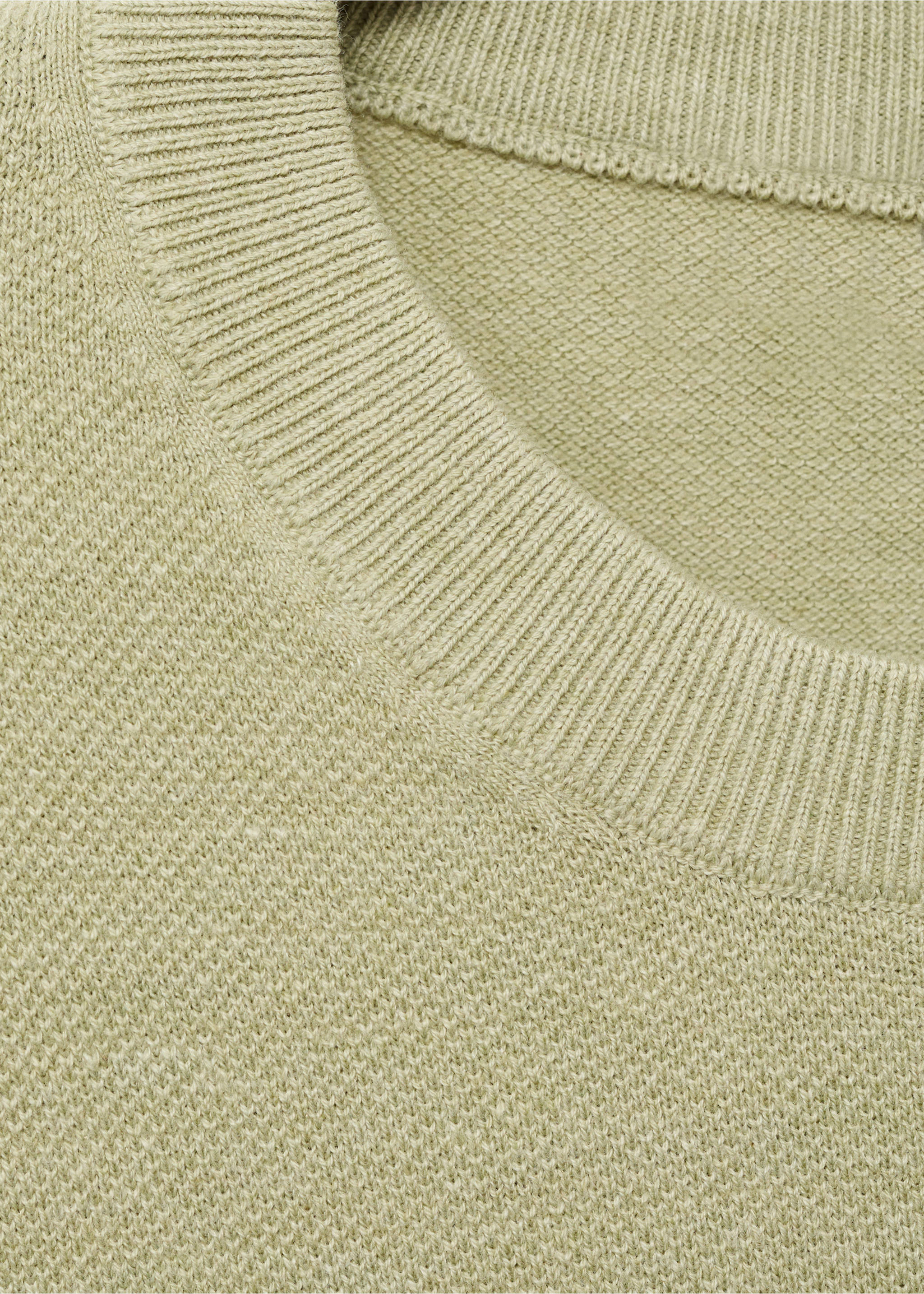 Cotton fine-knit t-shirt - Details of the article 8, Green Apple. Ref: 17097761-00.