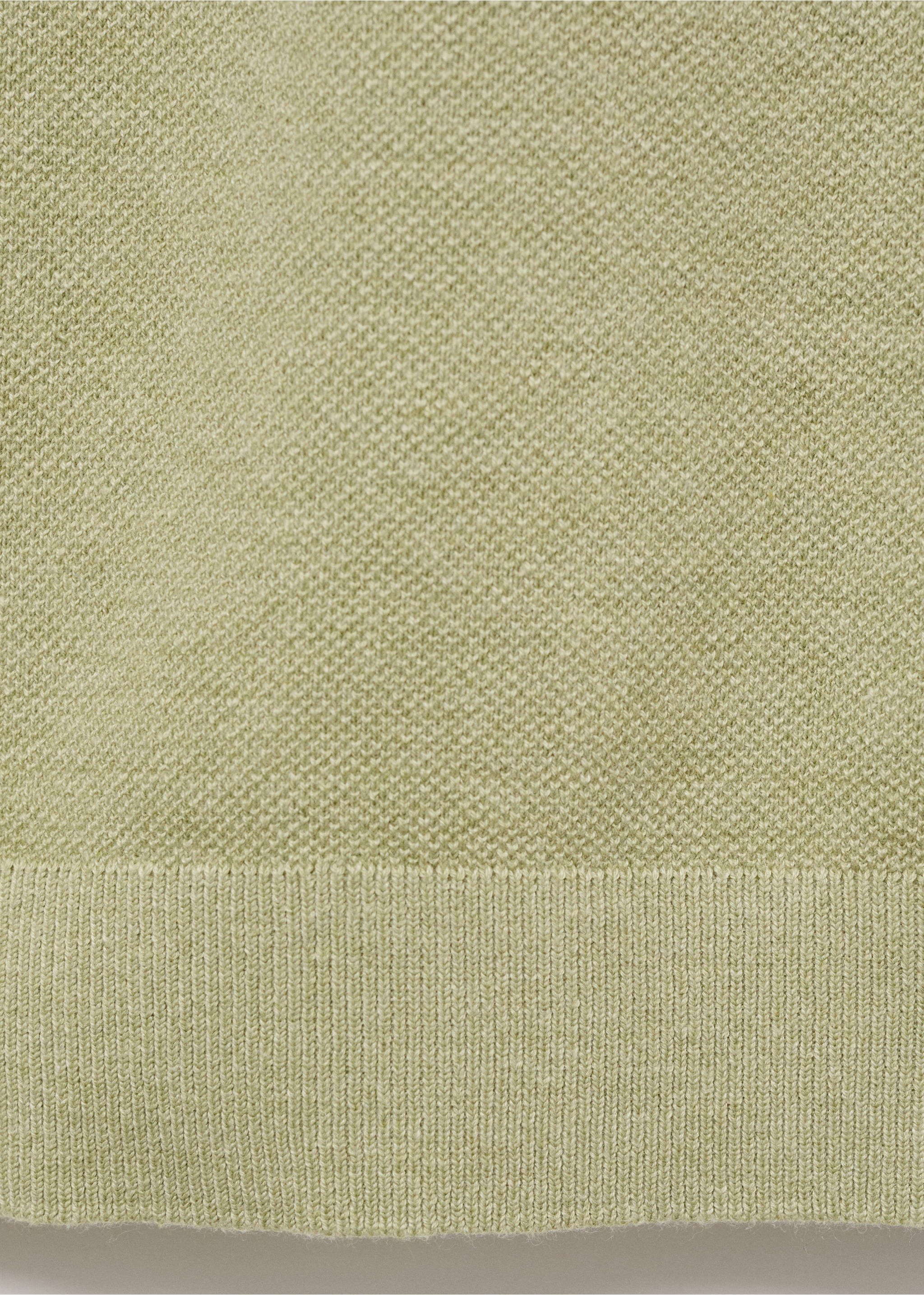 Cotton fine-knit t-shirt - Details of the article 0, Green Apple. Ref: 17097761-00.