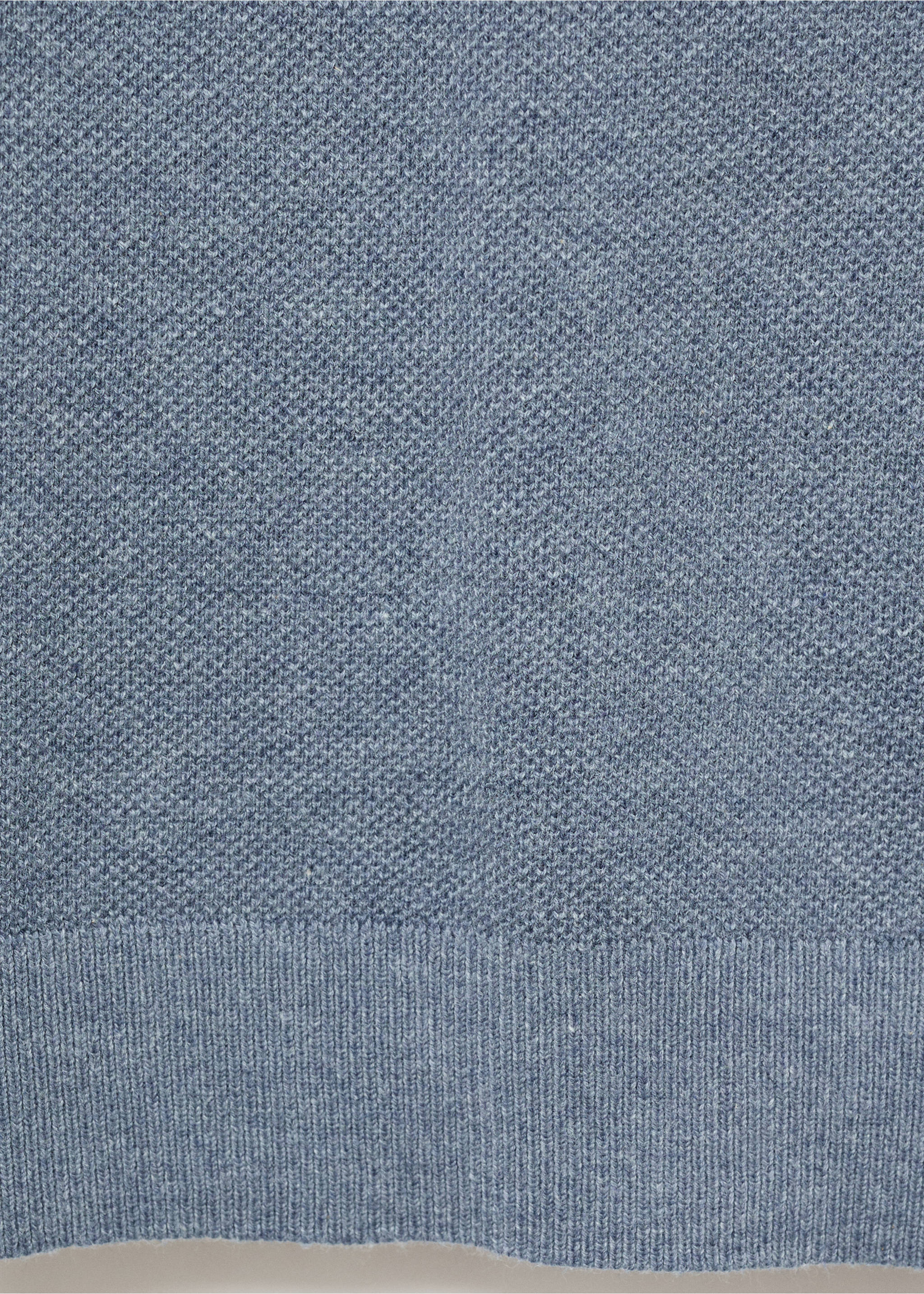 Cotton fine-knit t-shirt - Details of the article 0, Indigo Blue. Ref: 17097761-00.