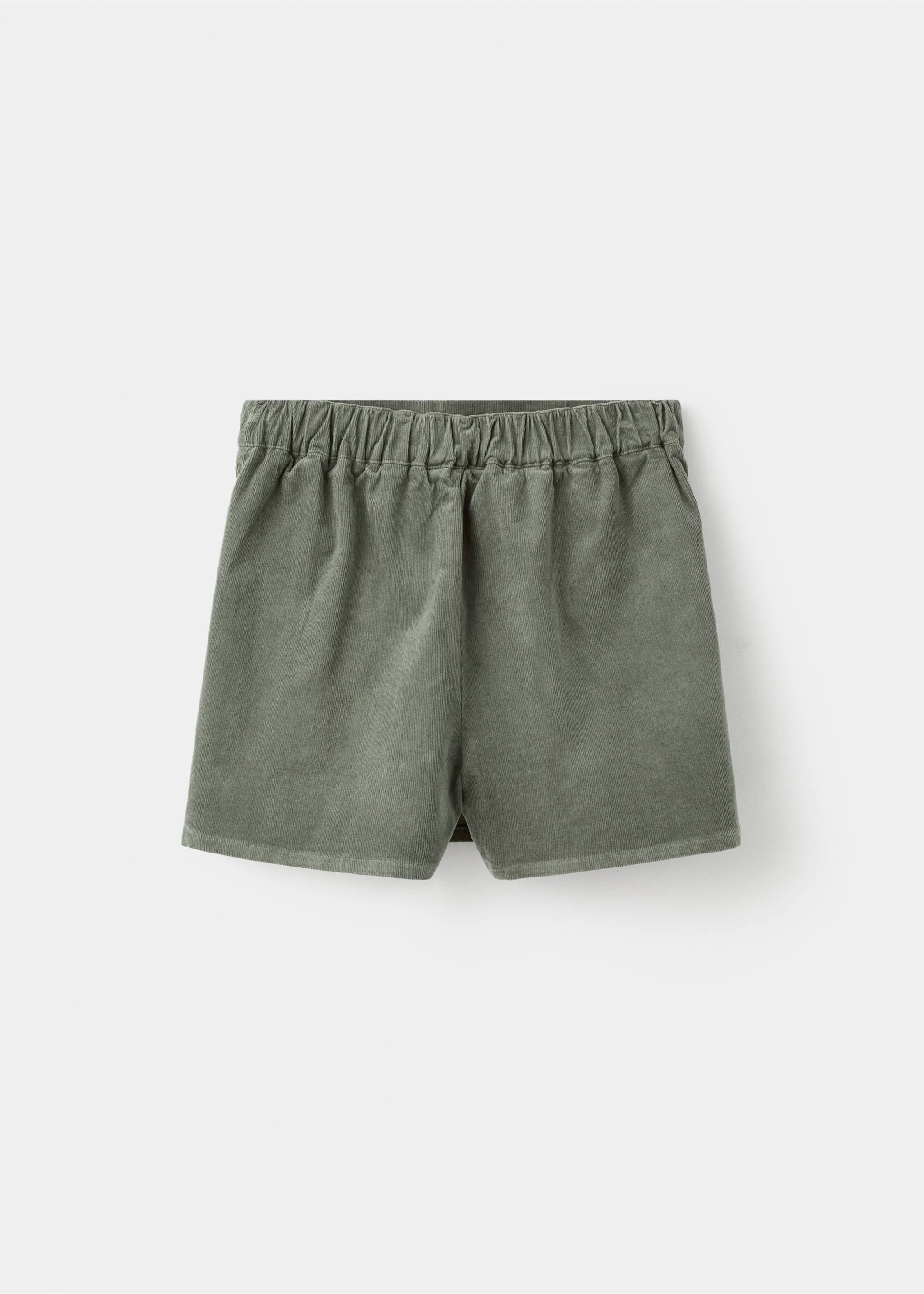 Cordoury skirt trousers - Reverse of the article, Khaki. Ref: 17097765-00.