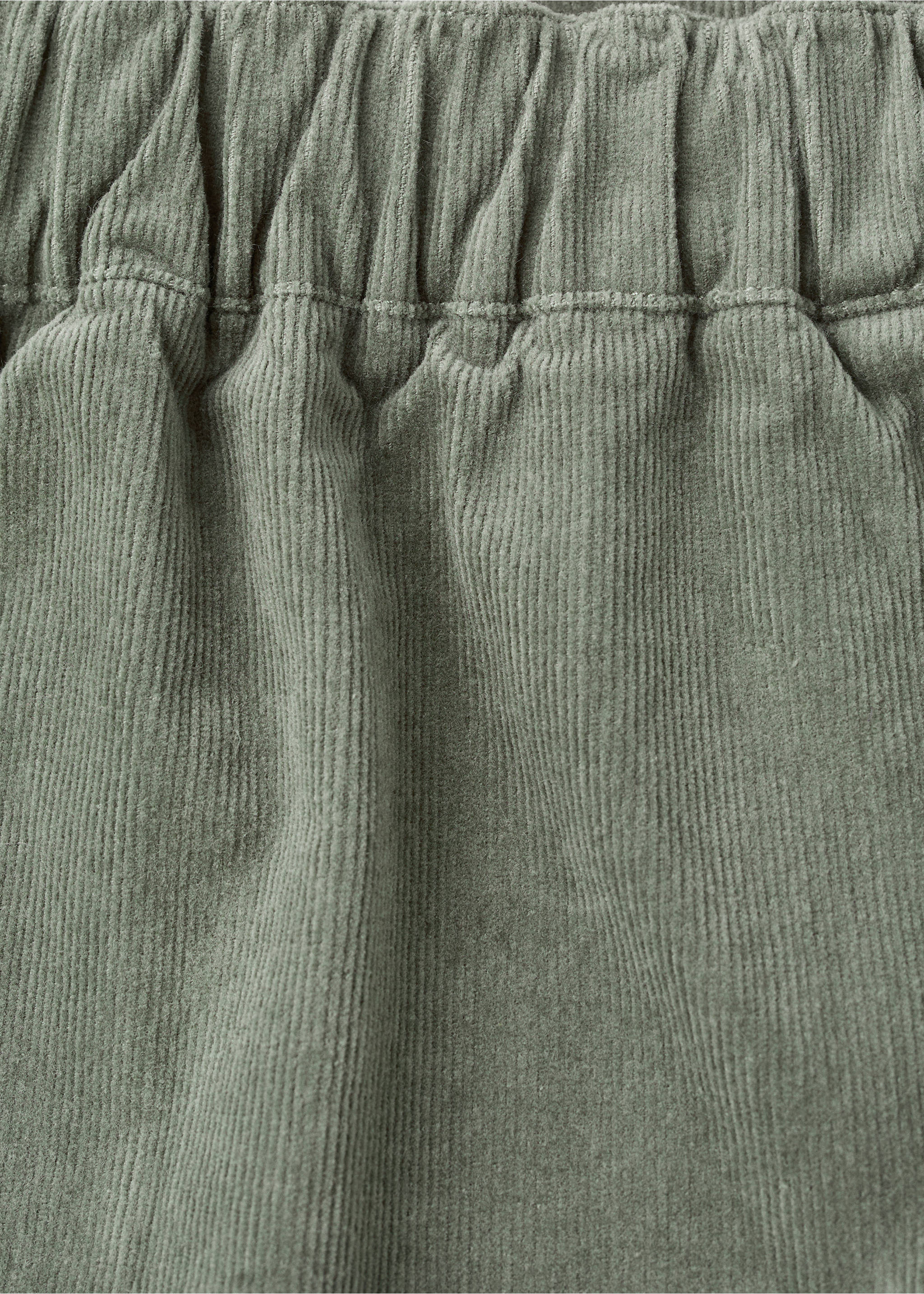 Cordoury skirt trousers - Details of the article 0, Khaki. Ref: 17097765-00.