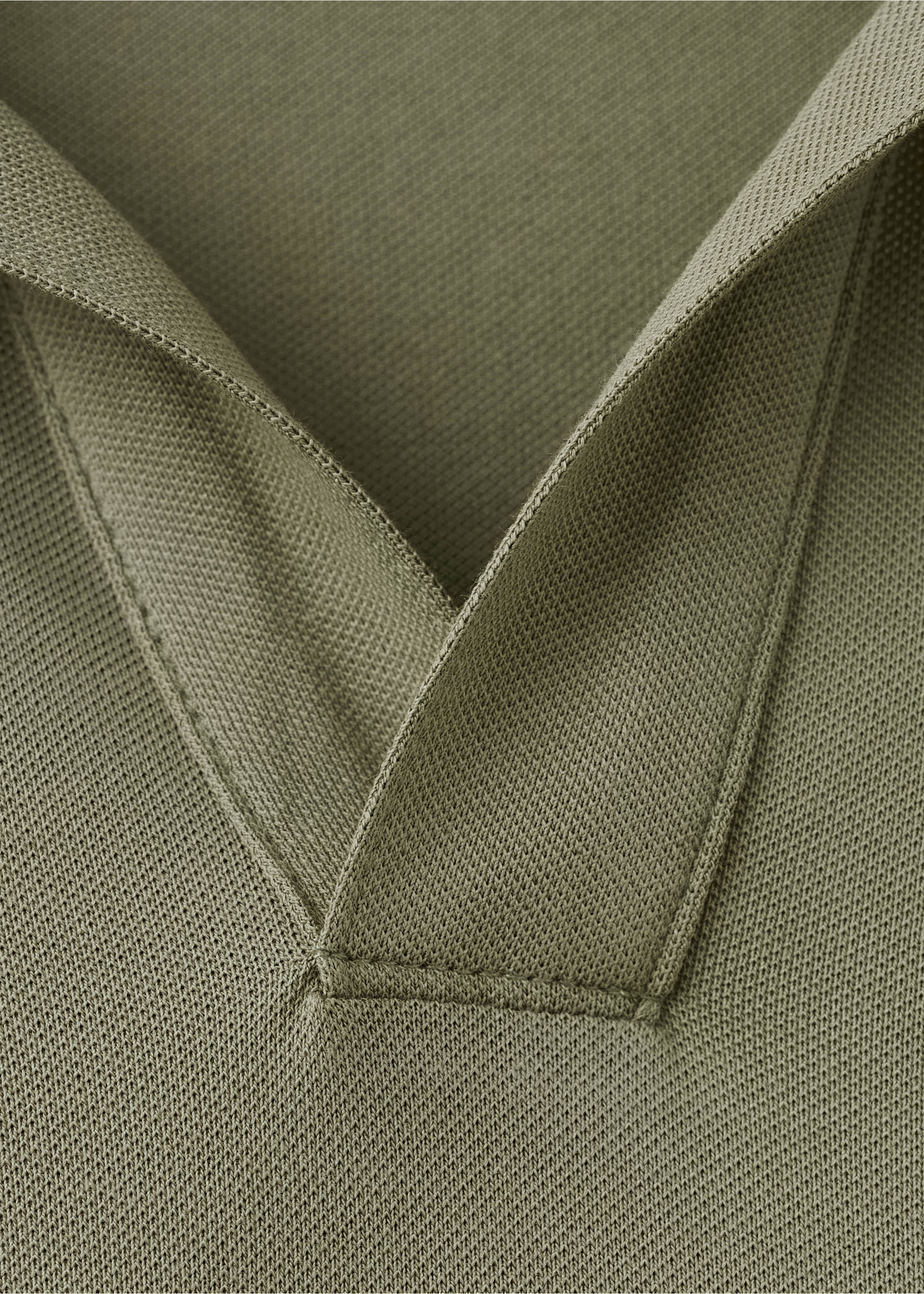 Cotton piqué polo shirt - Details of the article 8, Dark Green. Ref: 17097766-00.