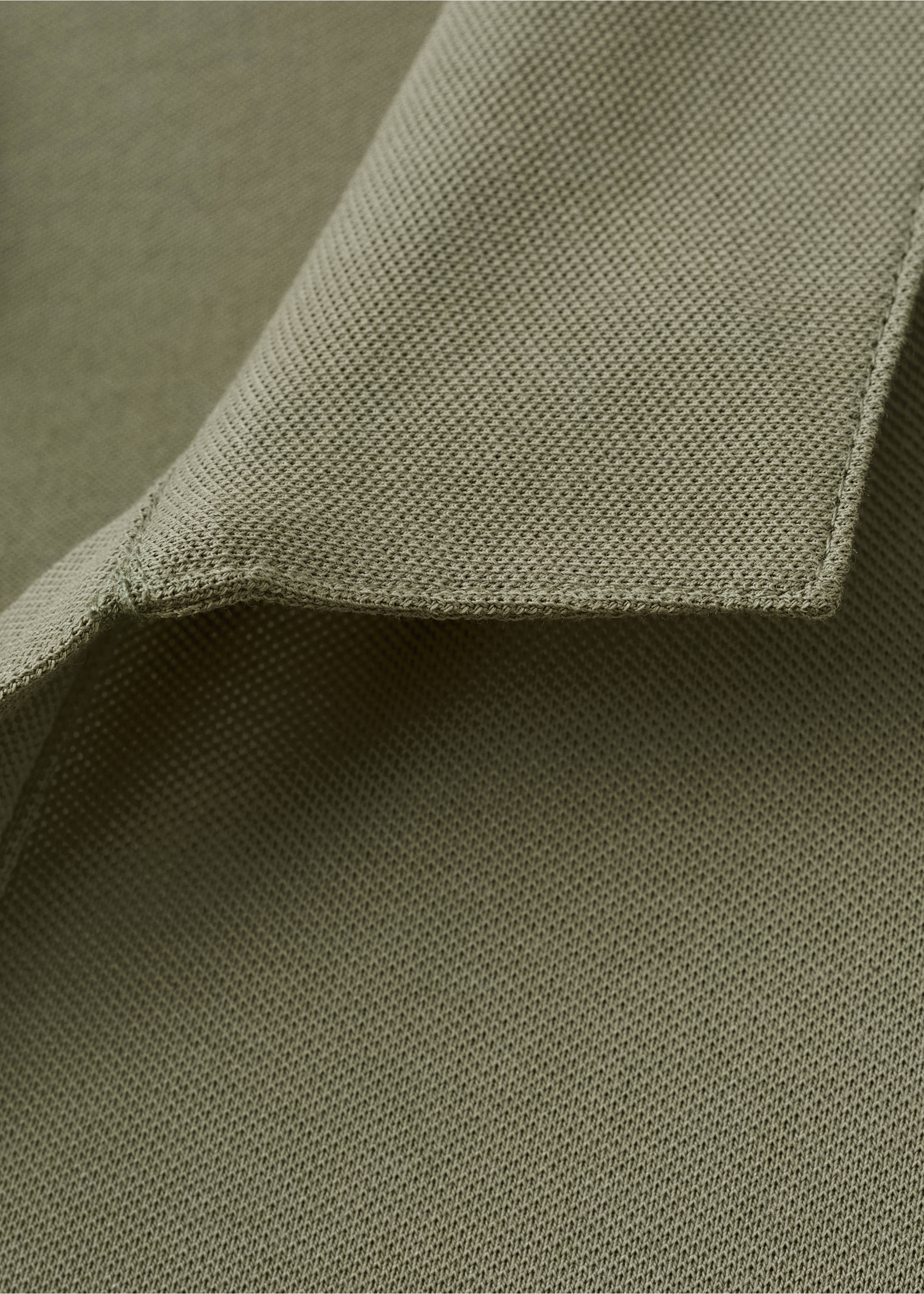 Cotton piqué polo shirt - Details of the article 0, Dark Green. Ref: 17097766-00.