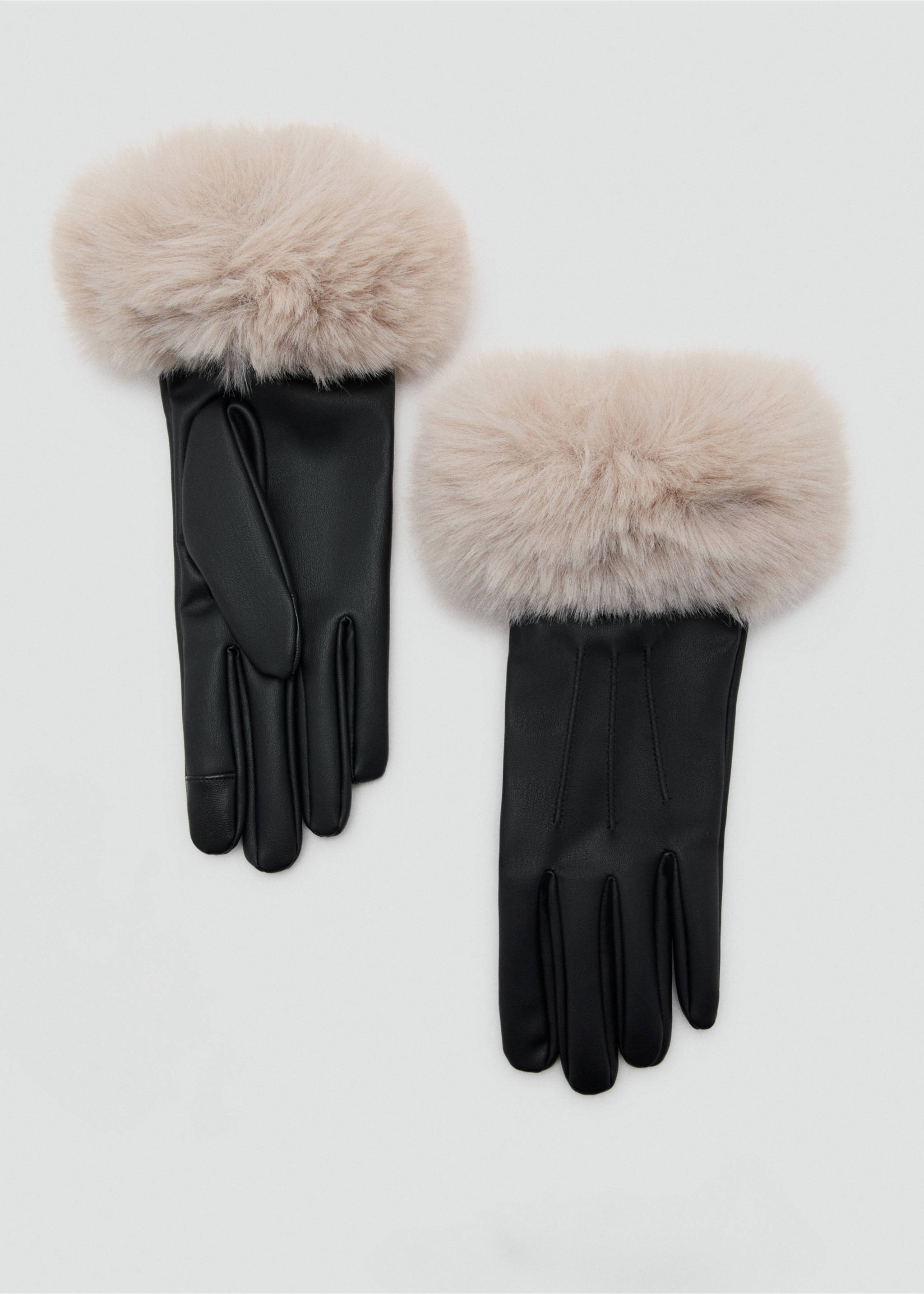 Combined hair gloves - Article without model, Beige. Ref: 17097768-00.