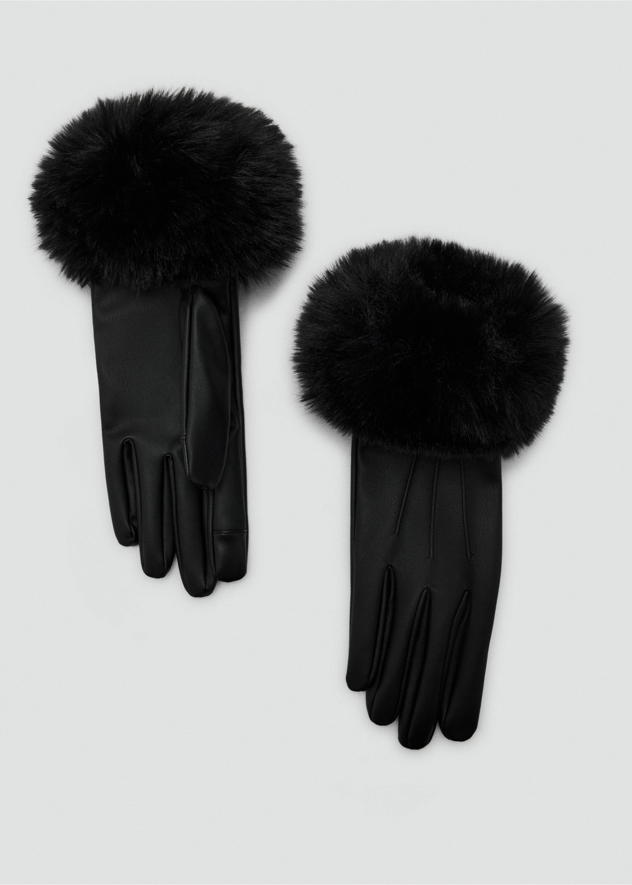 Combined hair gloves - Article without model, Black. Ref: 17097768-00.
