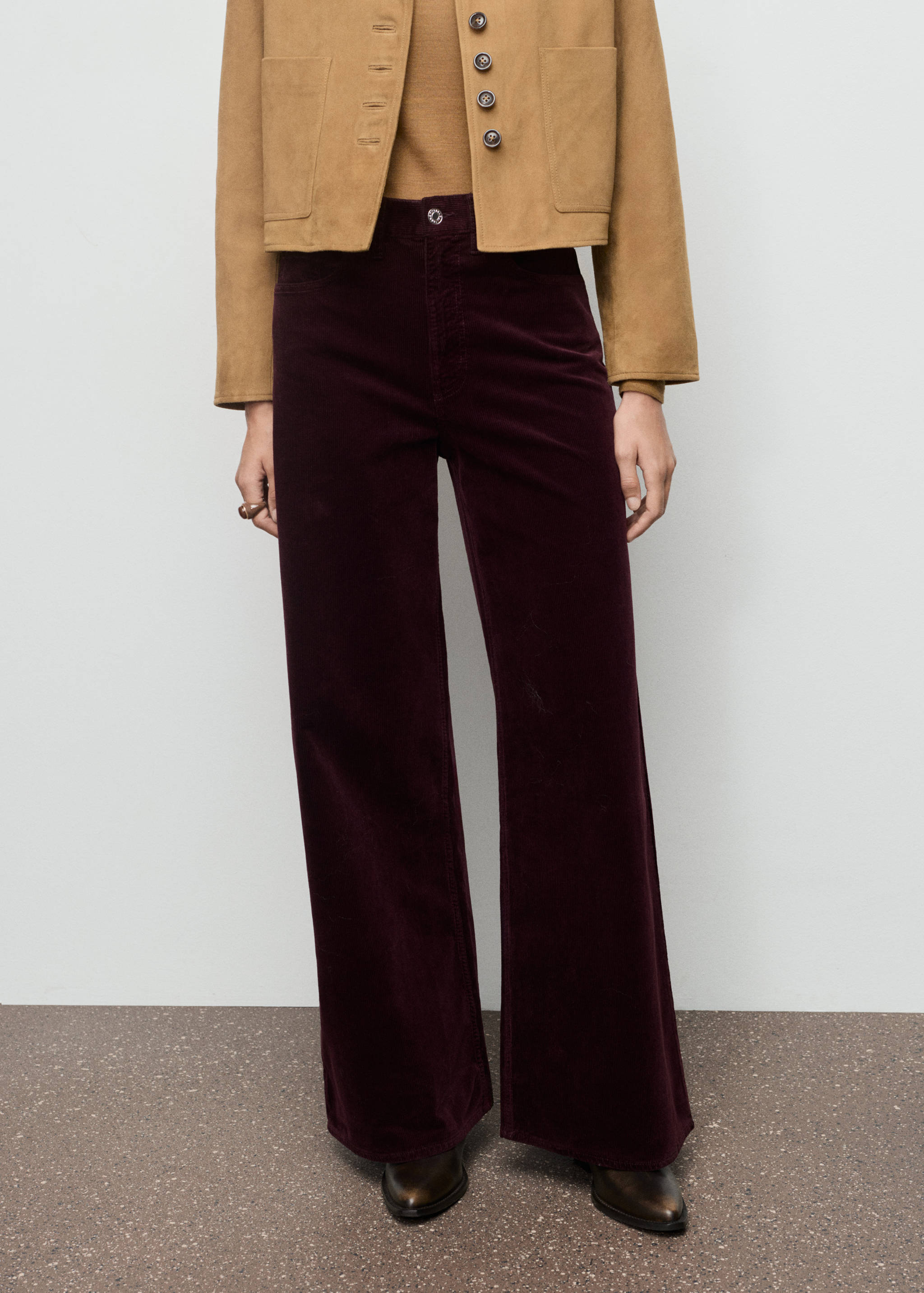 Wide-Leg-Cord-Jeans - Mittlere Ansicht
