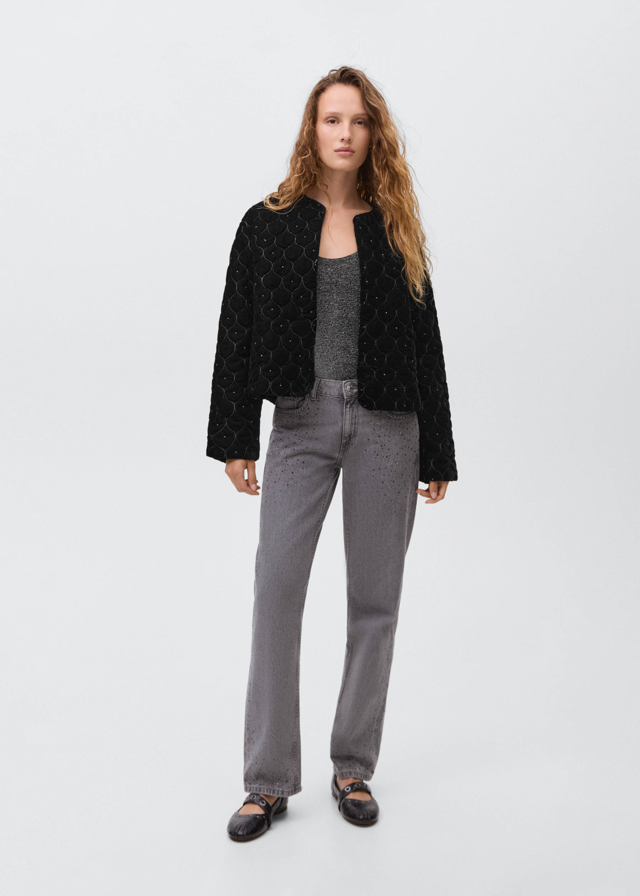 Beaded velvet jacket - General plane