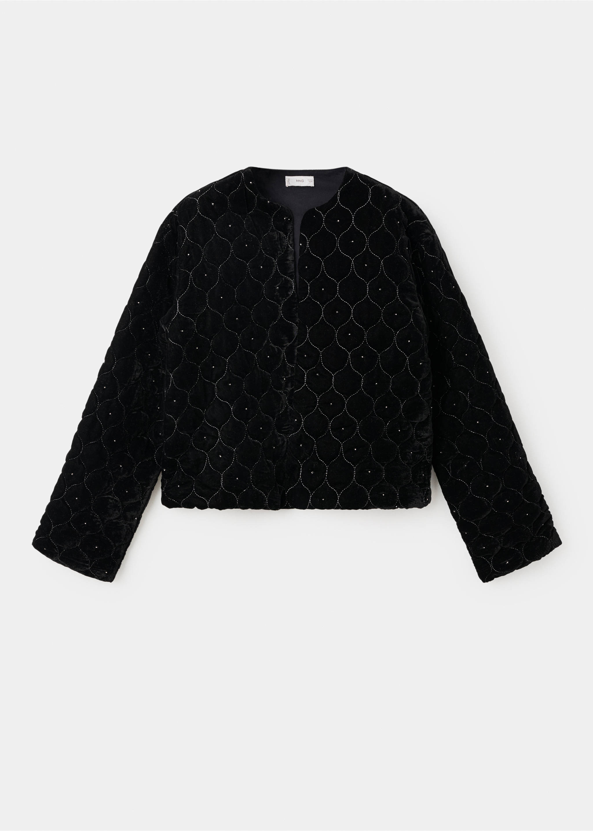 Beaded velvet jacket - Article without model, Black. Ref: 17097783-00.