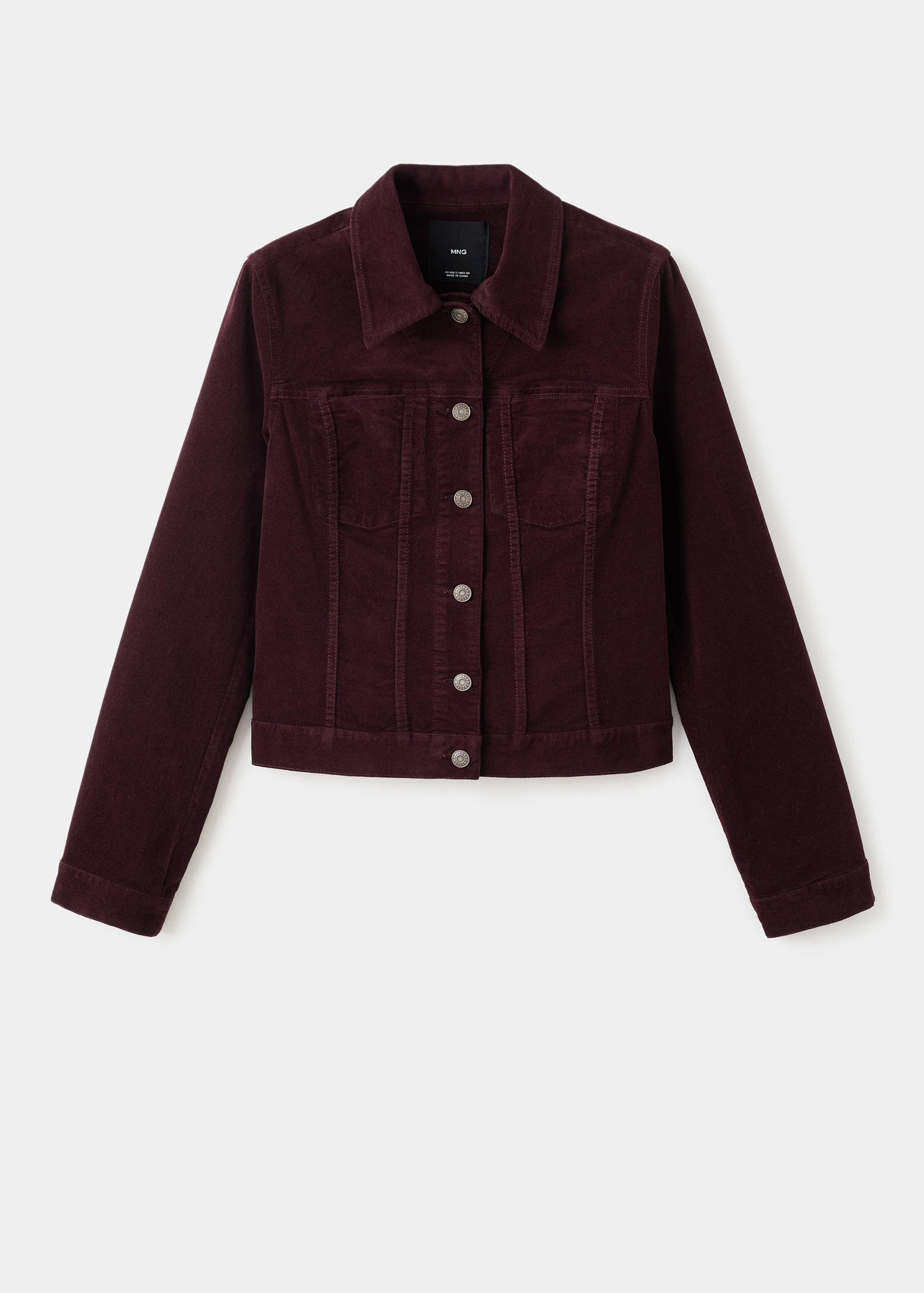 Veloursjacke mit Nähten - Artikel ohne Model