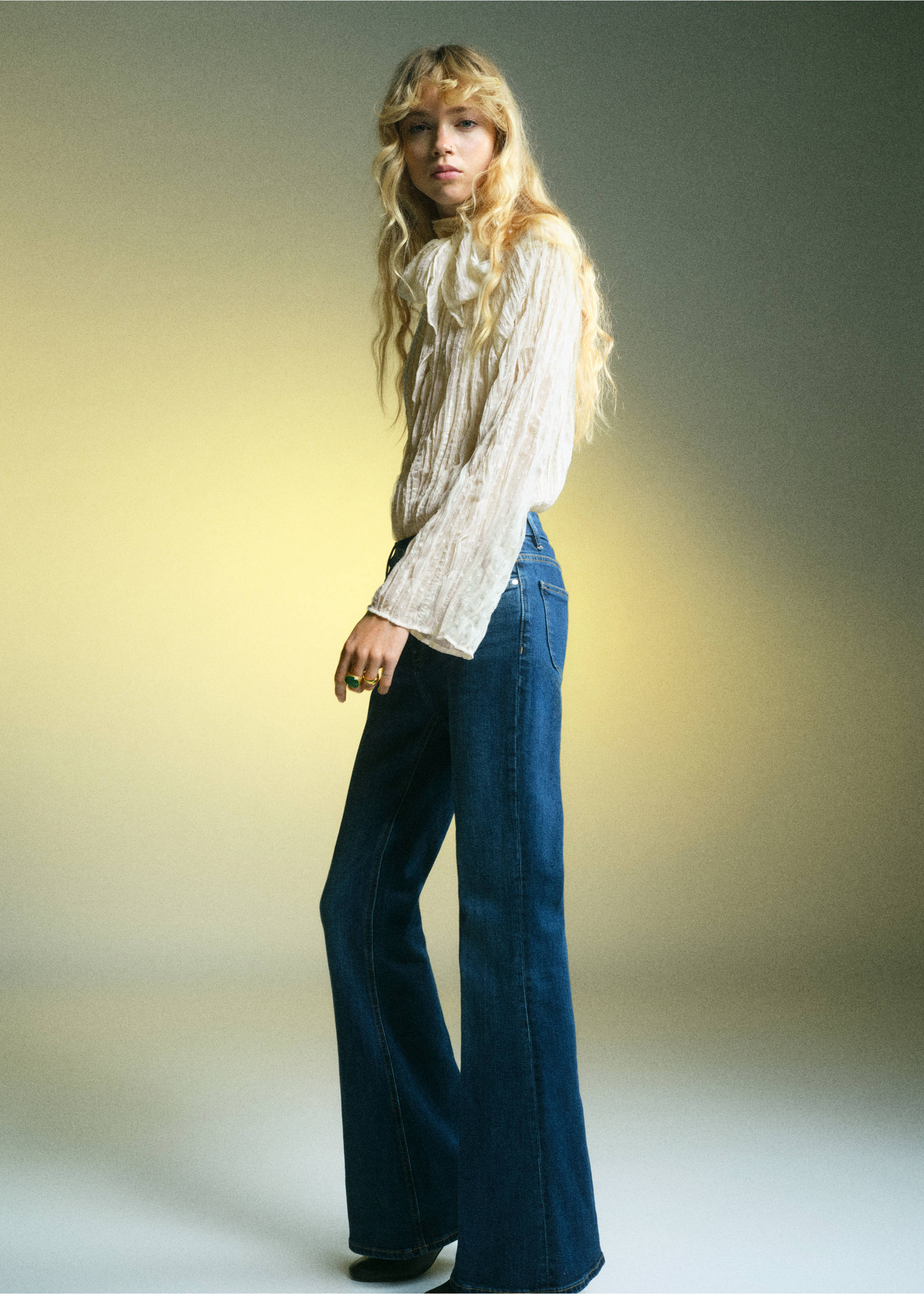 Bow textured blouse - General plane, Off White. Ref: 17097797-00.