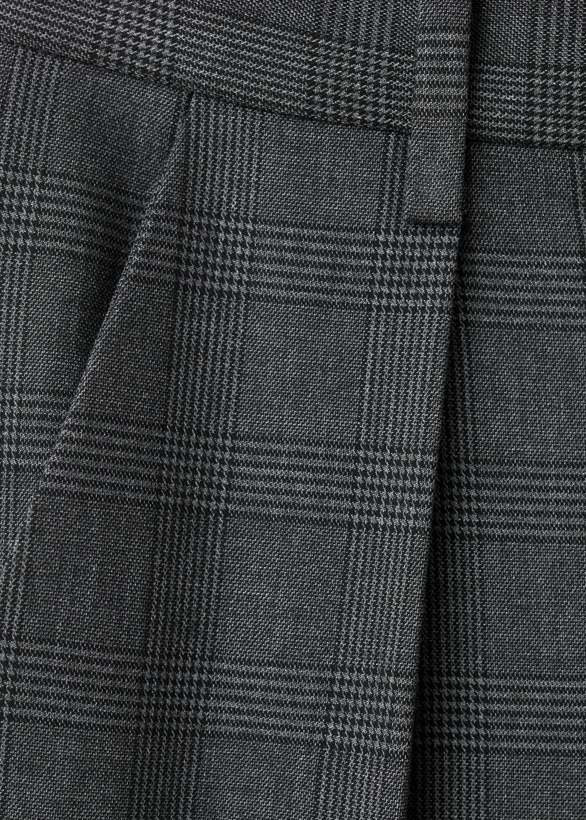 Pleated check-print suit trousers - Details of the article 0