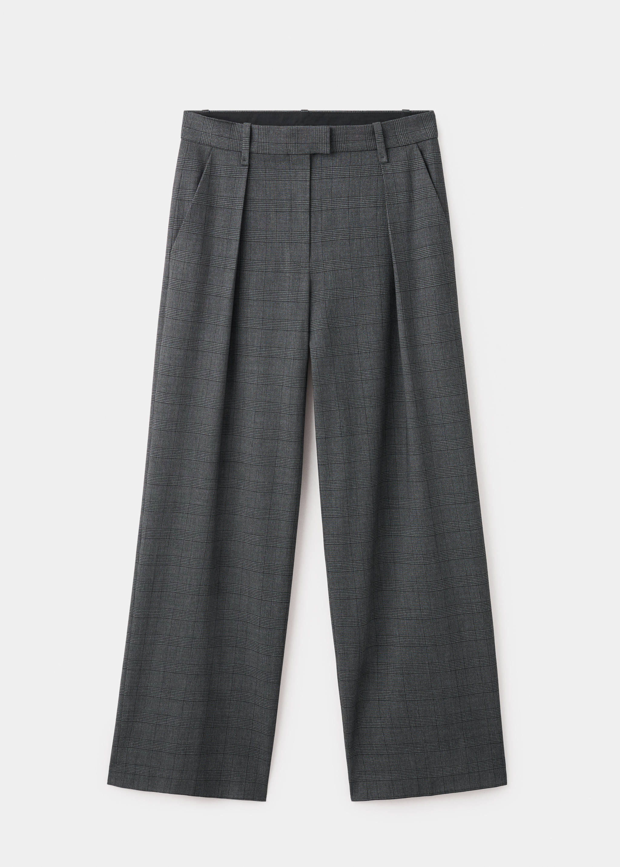 Pleated check-print suit trousers - Article without model
