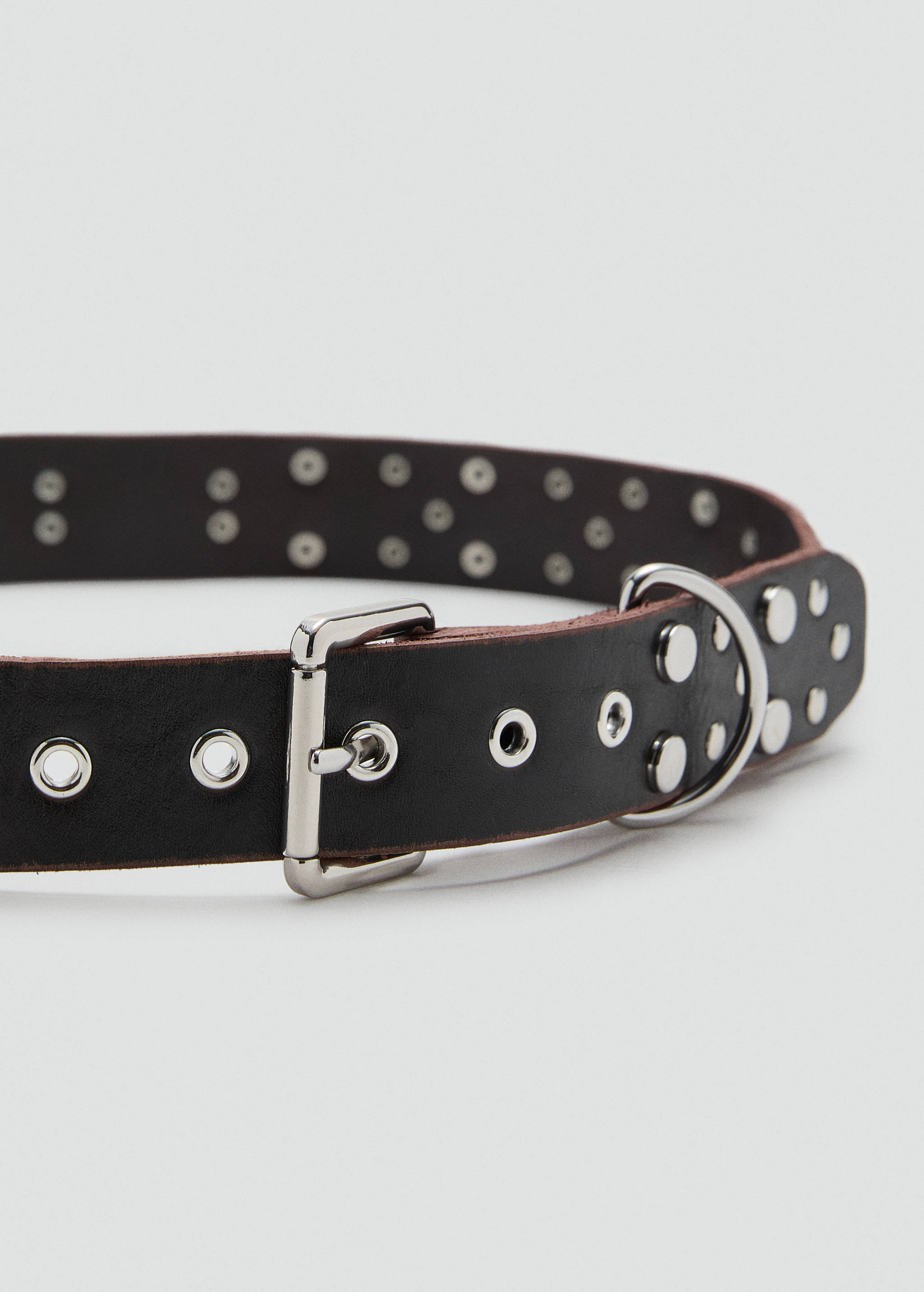 Stud leather belt - Medium plane