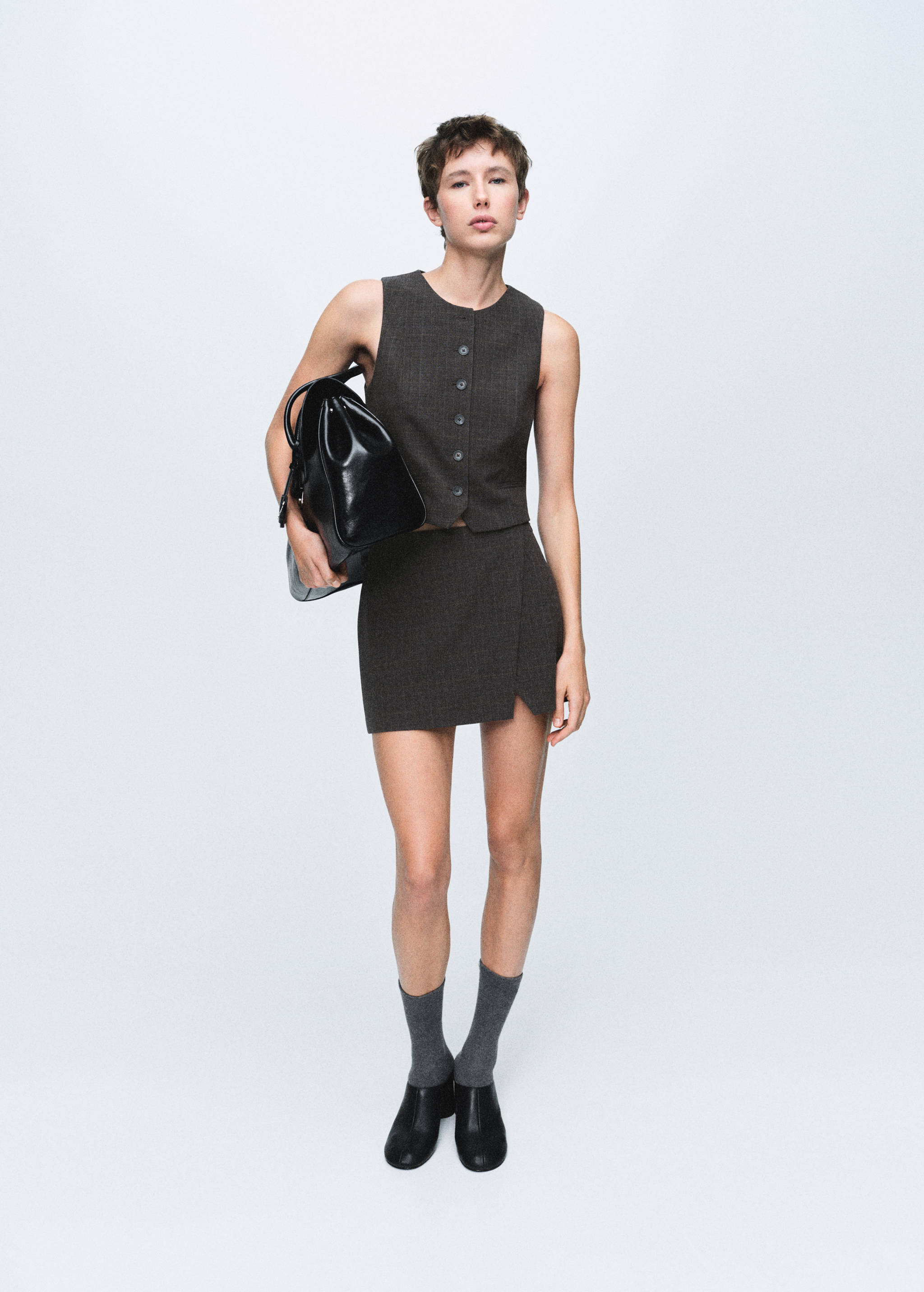 Check wrap skirt - General plane
