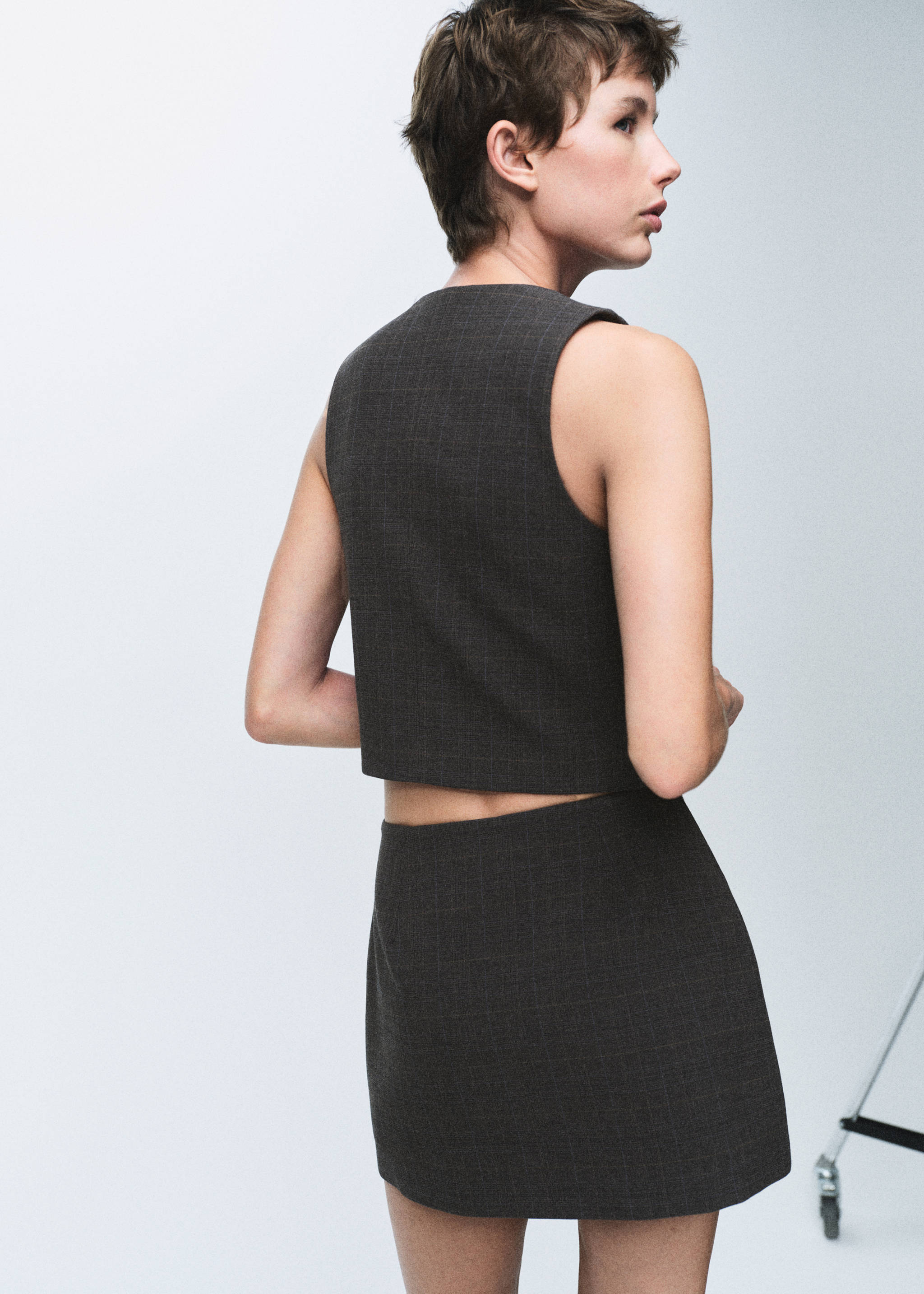 Check wrap skirt - Reverse of the article