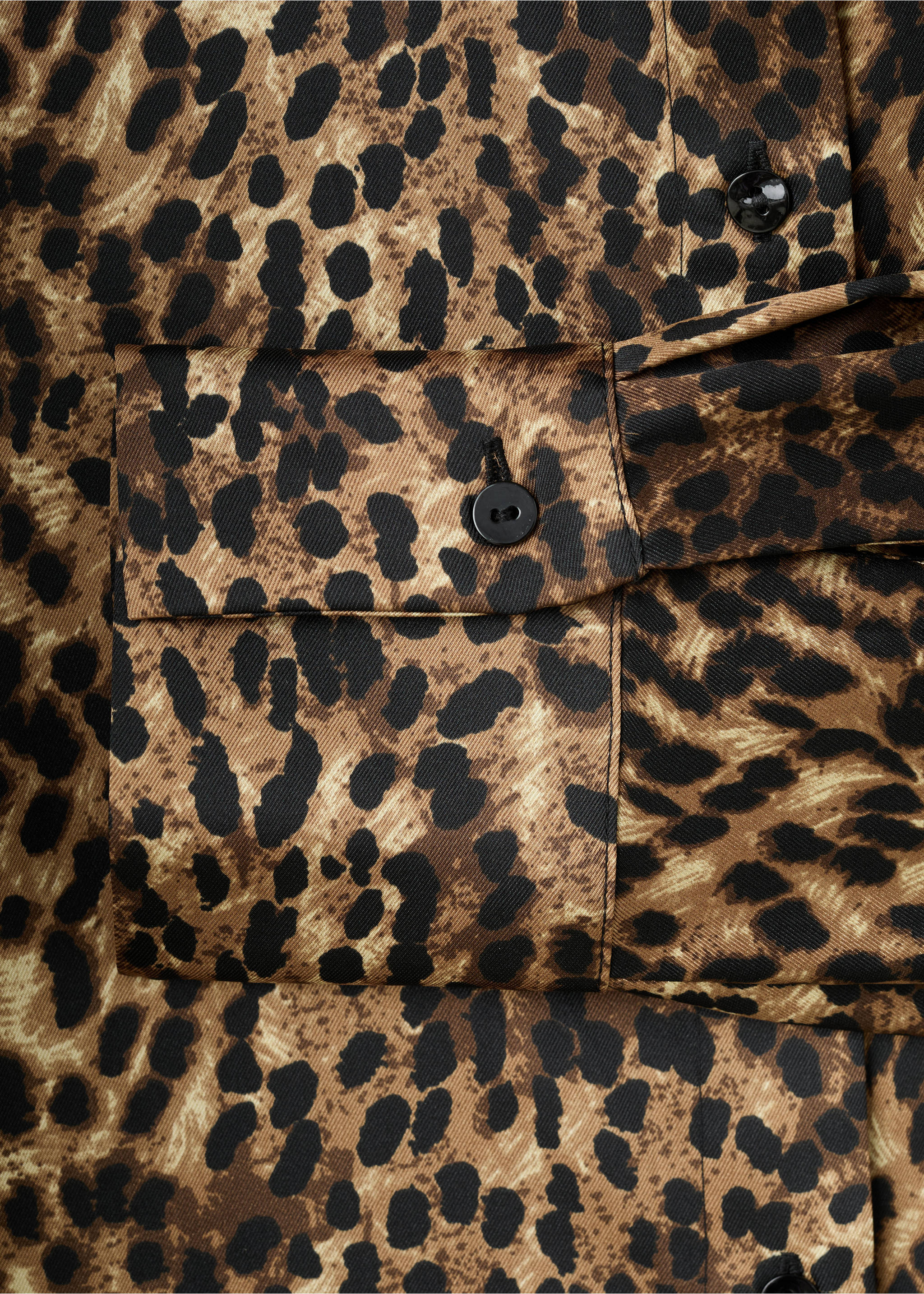 Leoparden-Satinhemd - Detail des Artikels 8, Braun. Ref: 17097815-00.