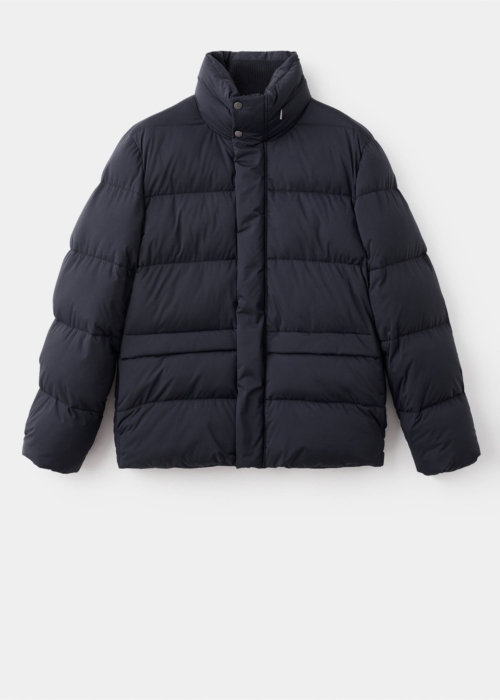 Short water-repellent puffer jacket - Article without model, Navy. Ref: 17097883-00.