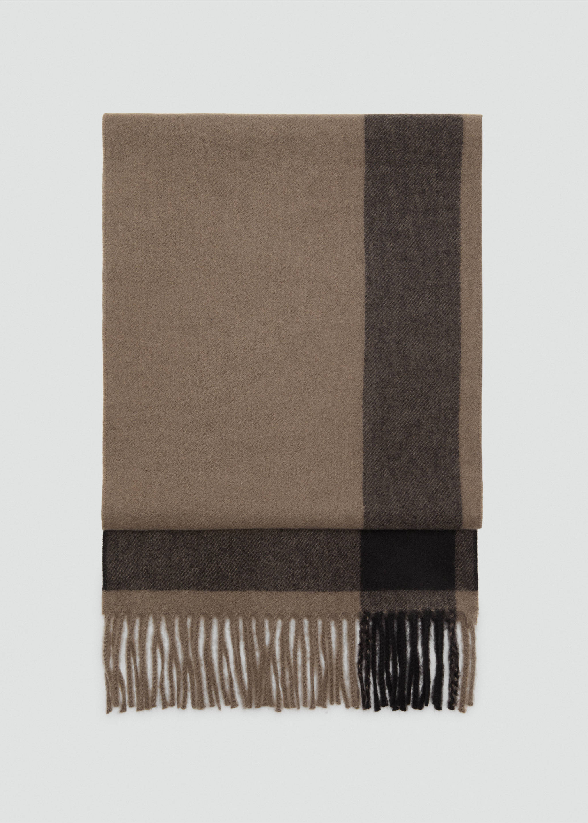 Écharpe motif à rayures - Article sans modèle, Beige. Ref: 17097884-00.