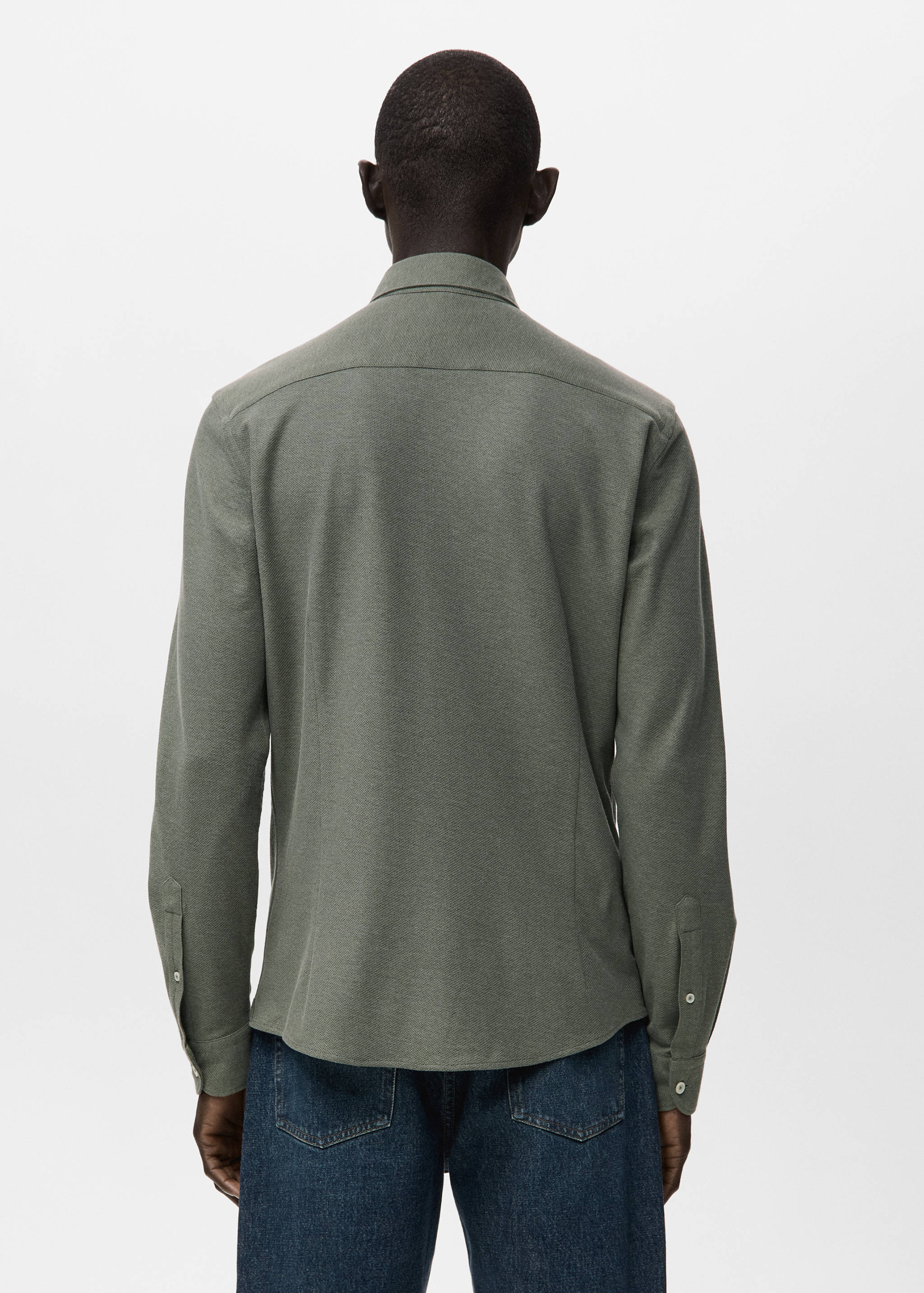 Slim Fit-Hemd aus 100 % Baumwolle - Rückseite des Artikels