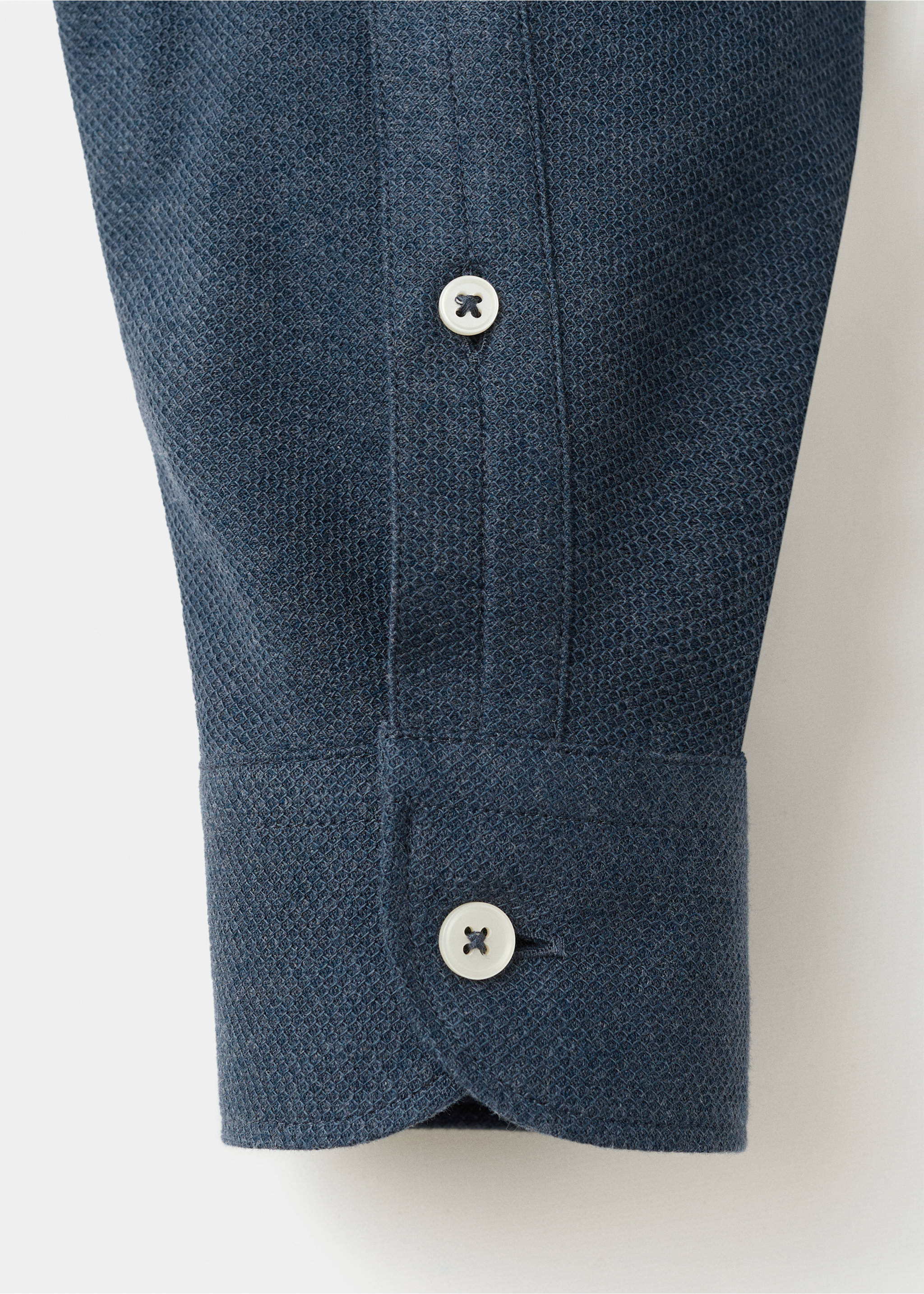 Slim Fit-Hemd aus 100 % Baumwolle - Detail des Artikels 0, Blau. Ref: 17097885-00.
