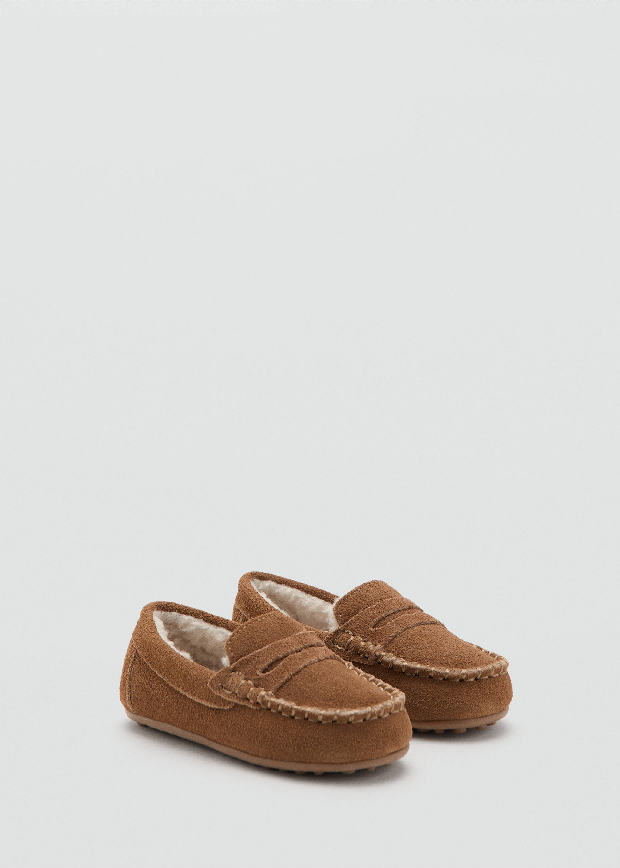Leather moccasins with fur lining - Medium plane, Sand. Ref: 17097888-00.