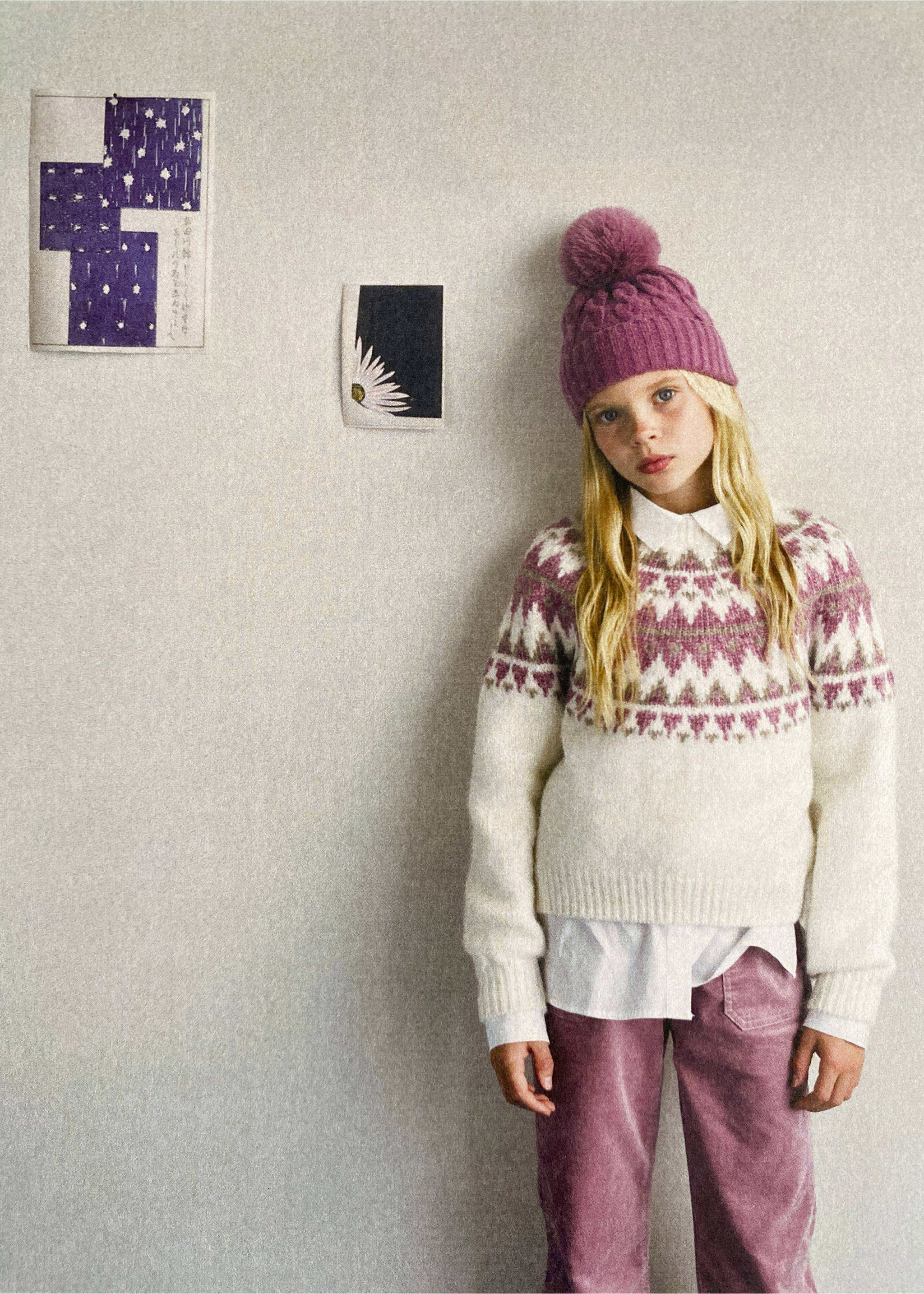 Knitted bobble hat - Details of the article 9, Strawberry. Ref: 17097892-00.