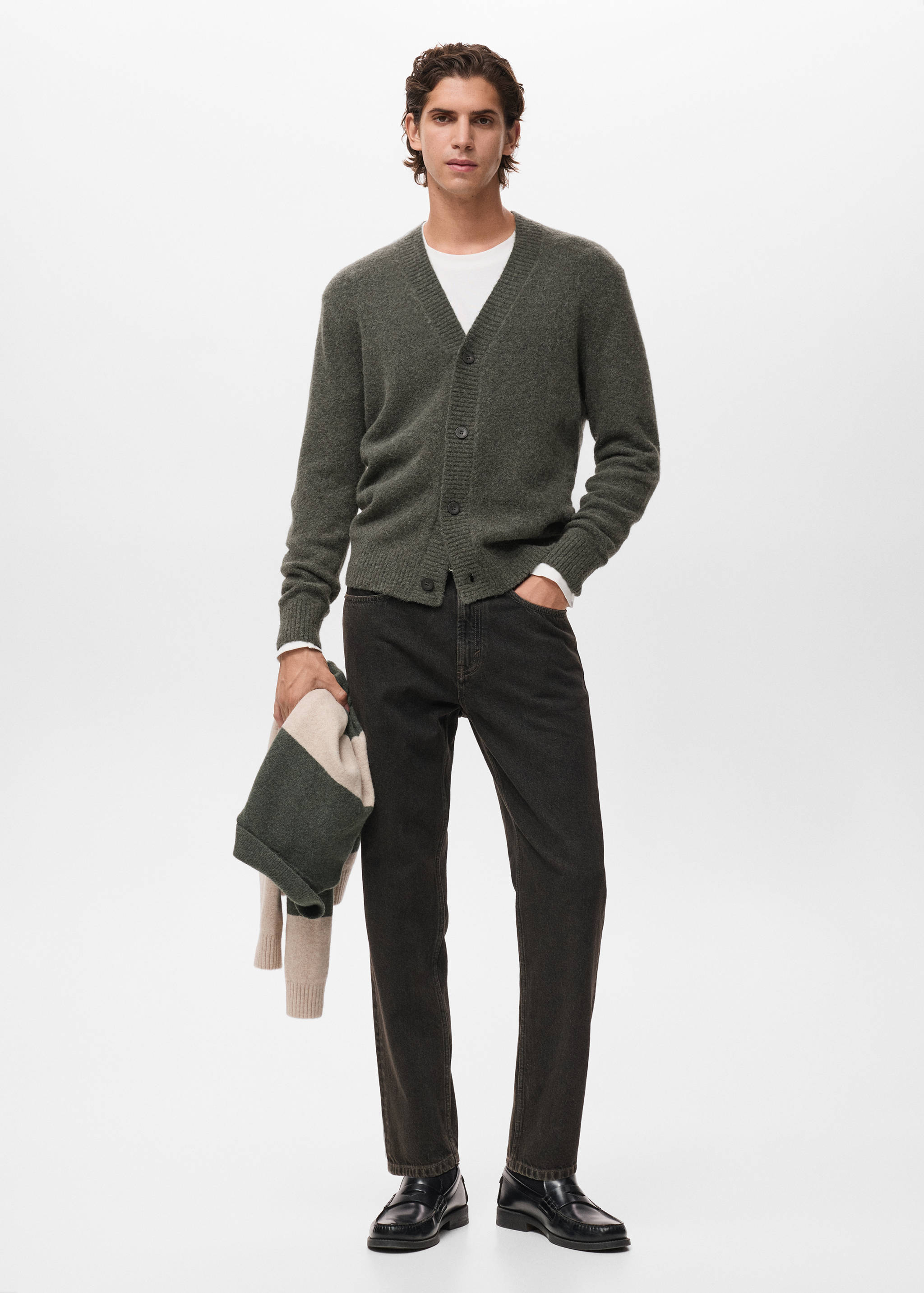 Cardigan maille laine mélangée - Plan général