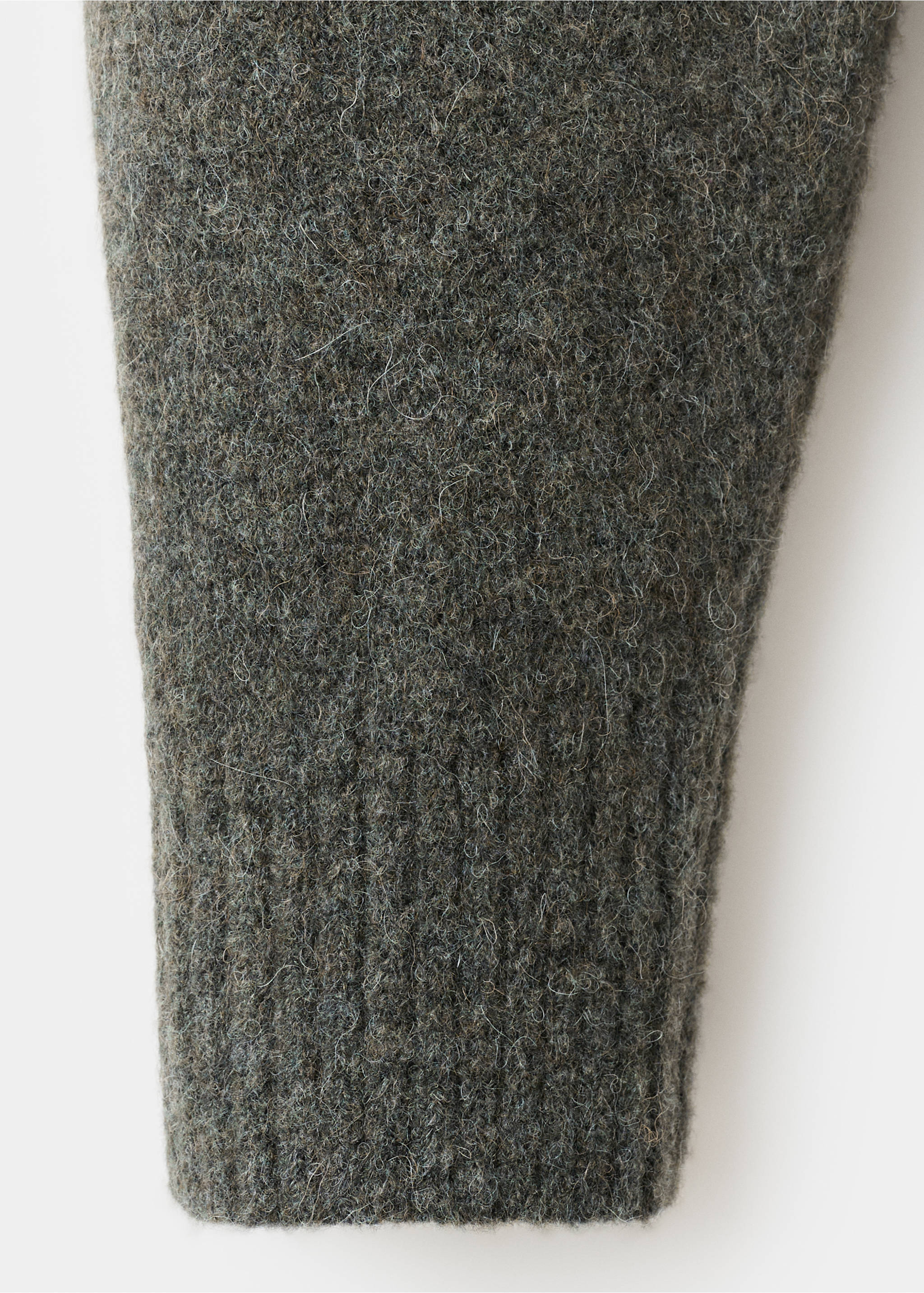 Knitted wool blend cardigan - Details of the article 0, Dark Green. Ref: 17097895-00.