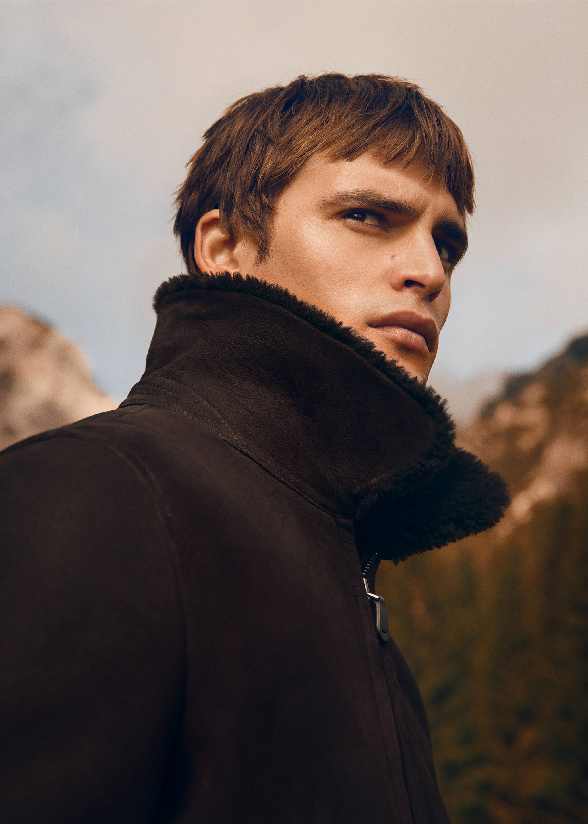 Blouson shearling 100 % daim - Détail de l'article 5, Marron. Ref: 17097897-00.