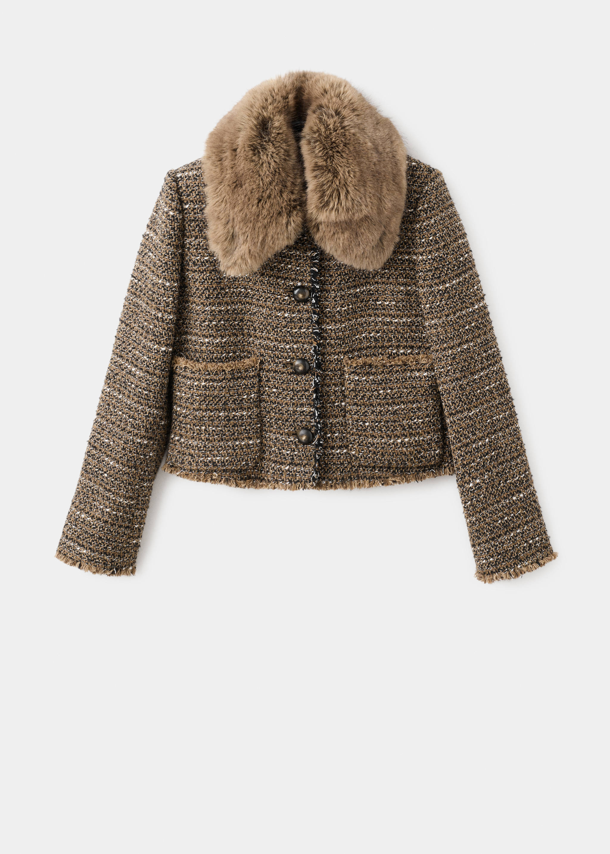 Tweedjacke mit Fellkragen - Artikel ohne Model
