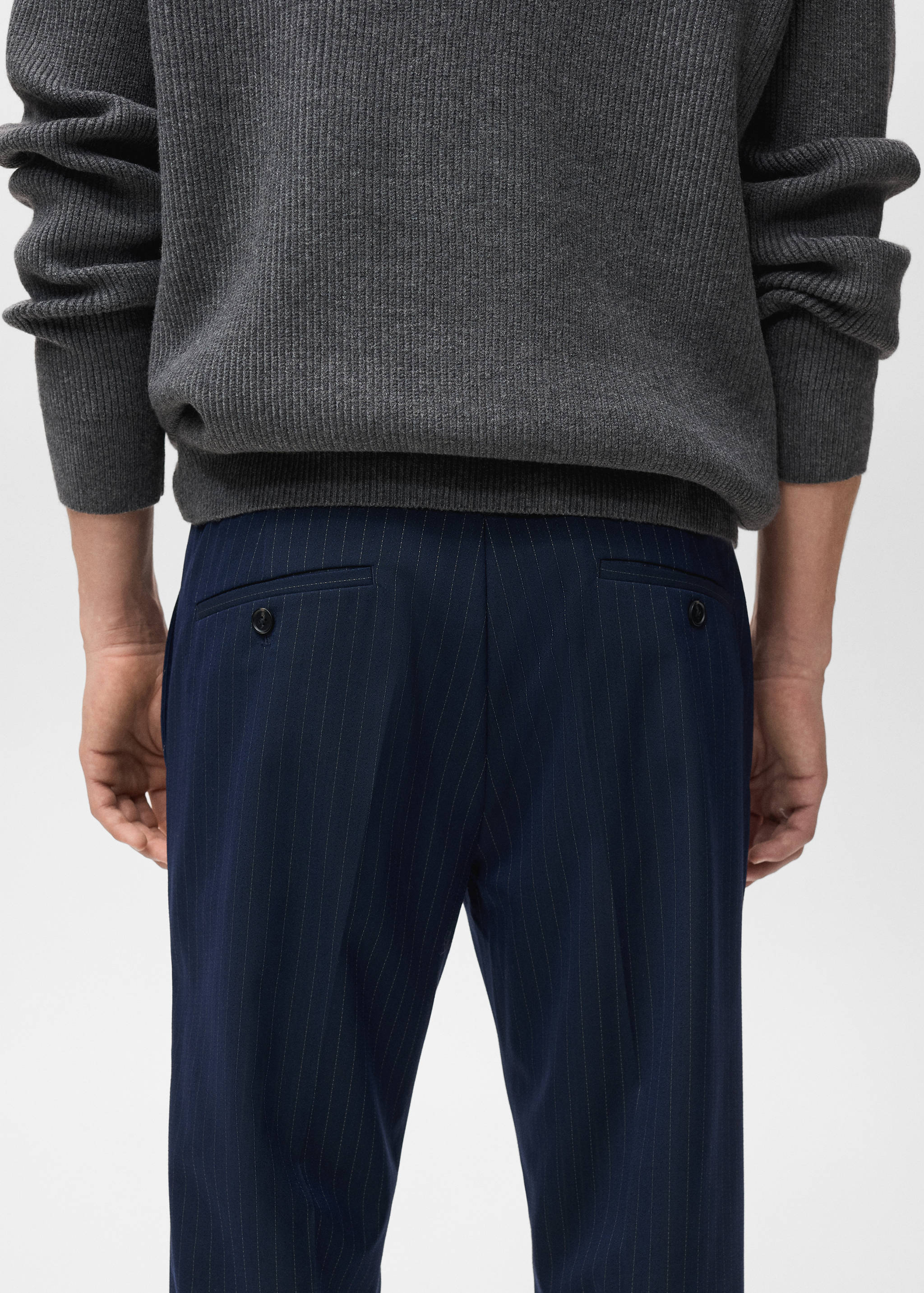 Striped slim-fit trousers - Details of the article 3
