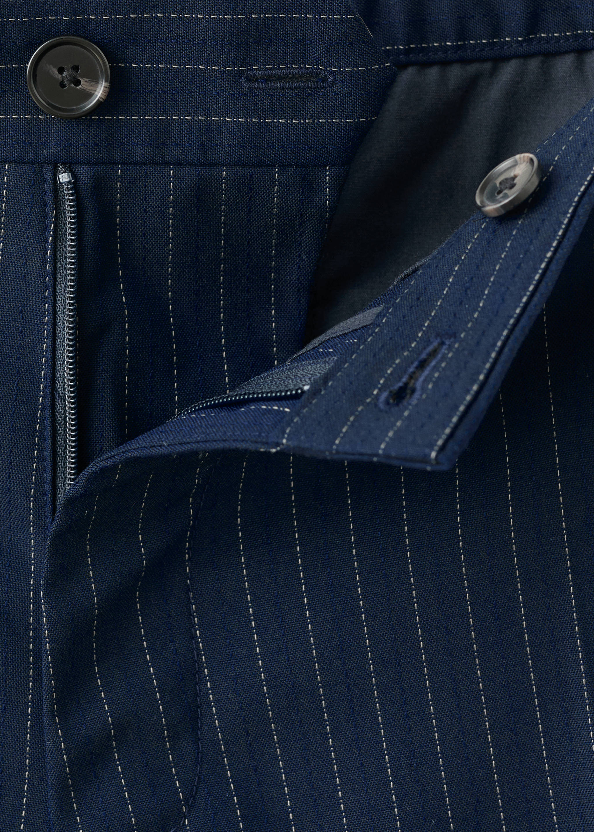 Striped slim-fit trousers - Details of the article 0