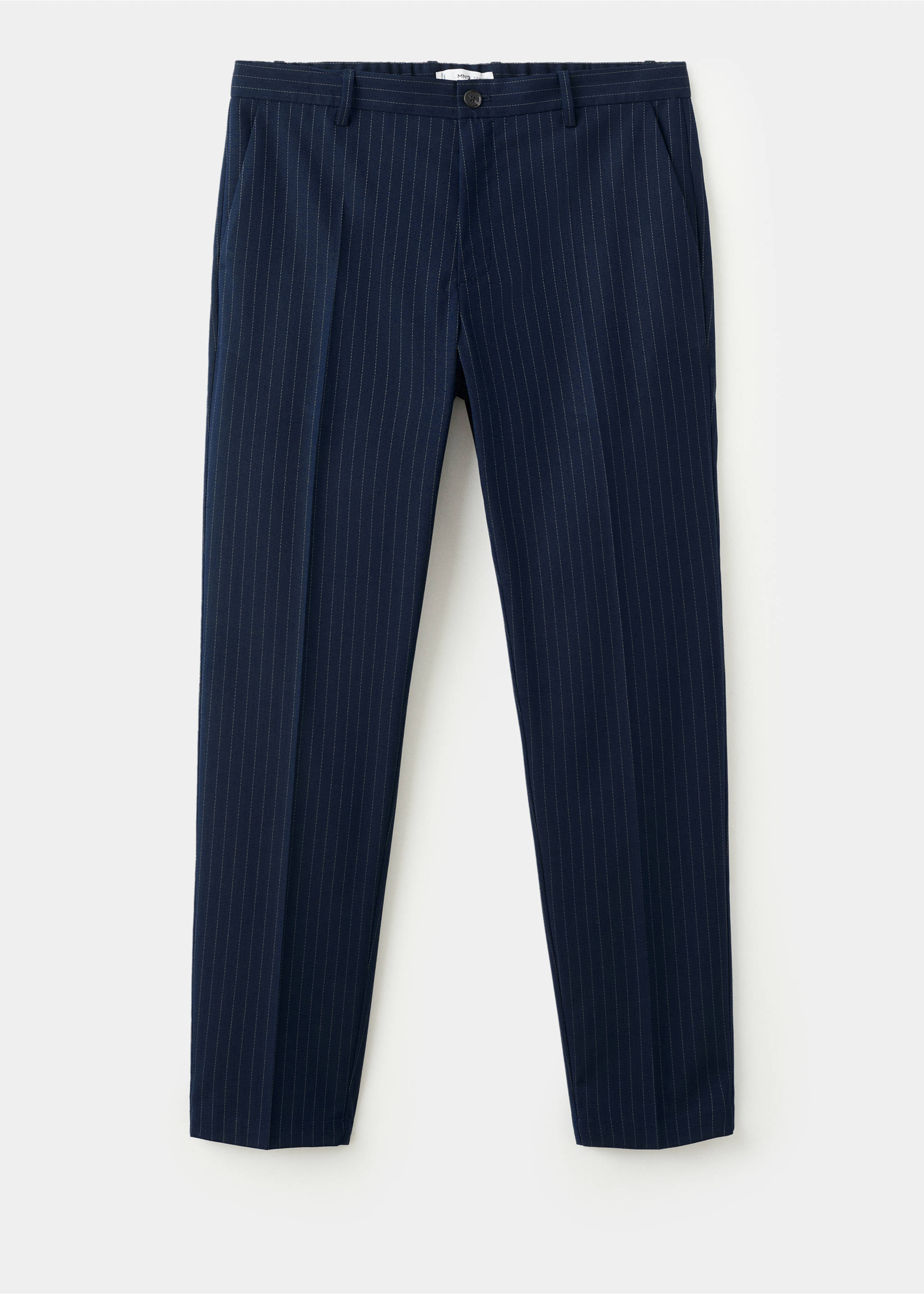 Striped slim-fit trousers - Article without model, Night Blue. Ref: 17097912-00.