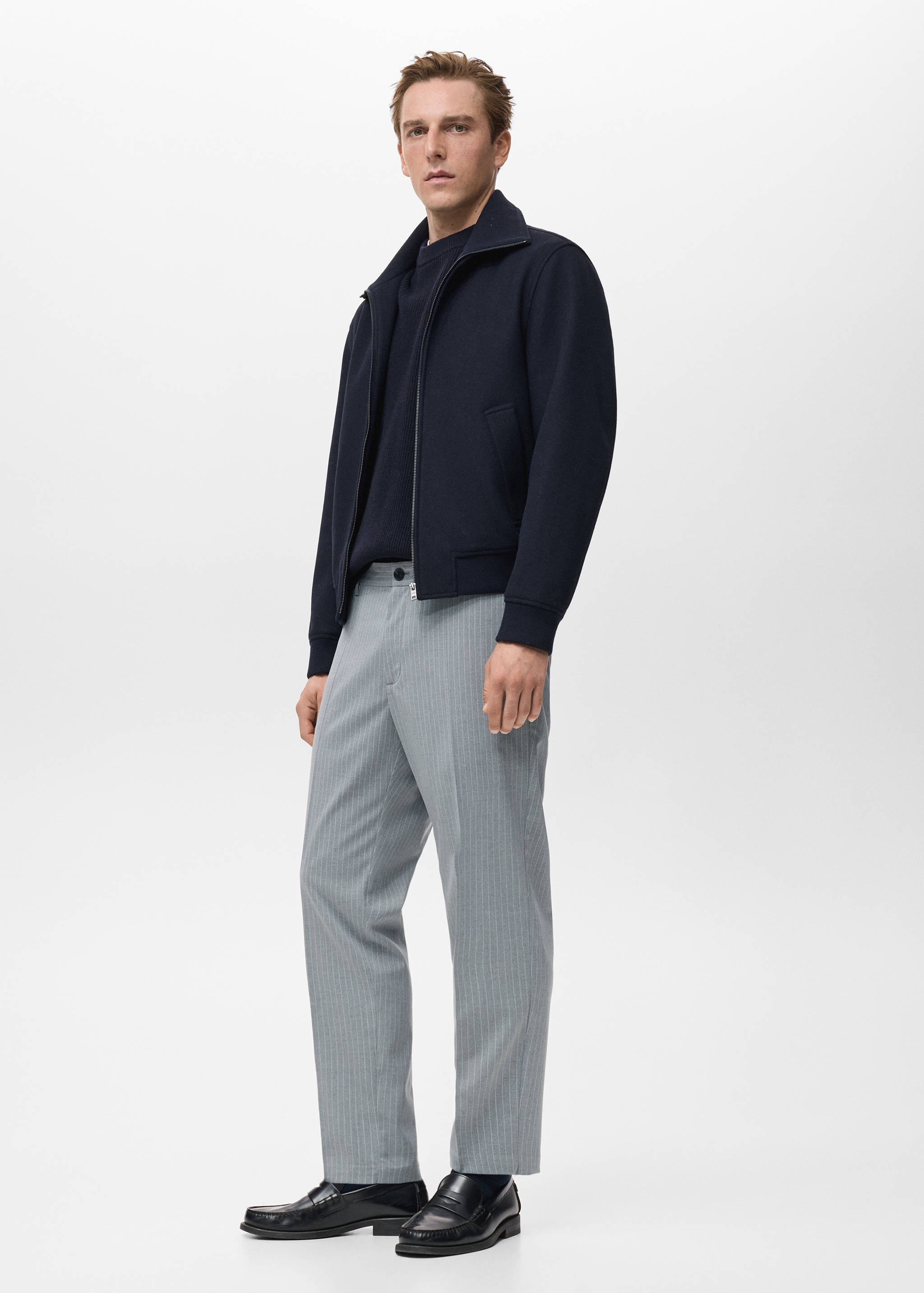 Striped slim-fit trousers - Details of the article 2