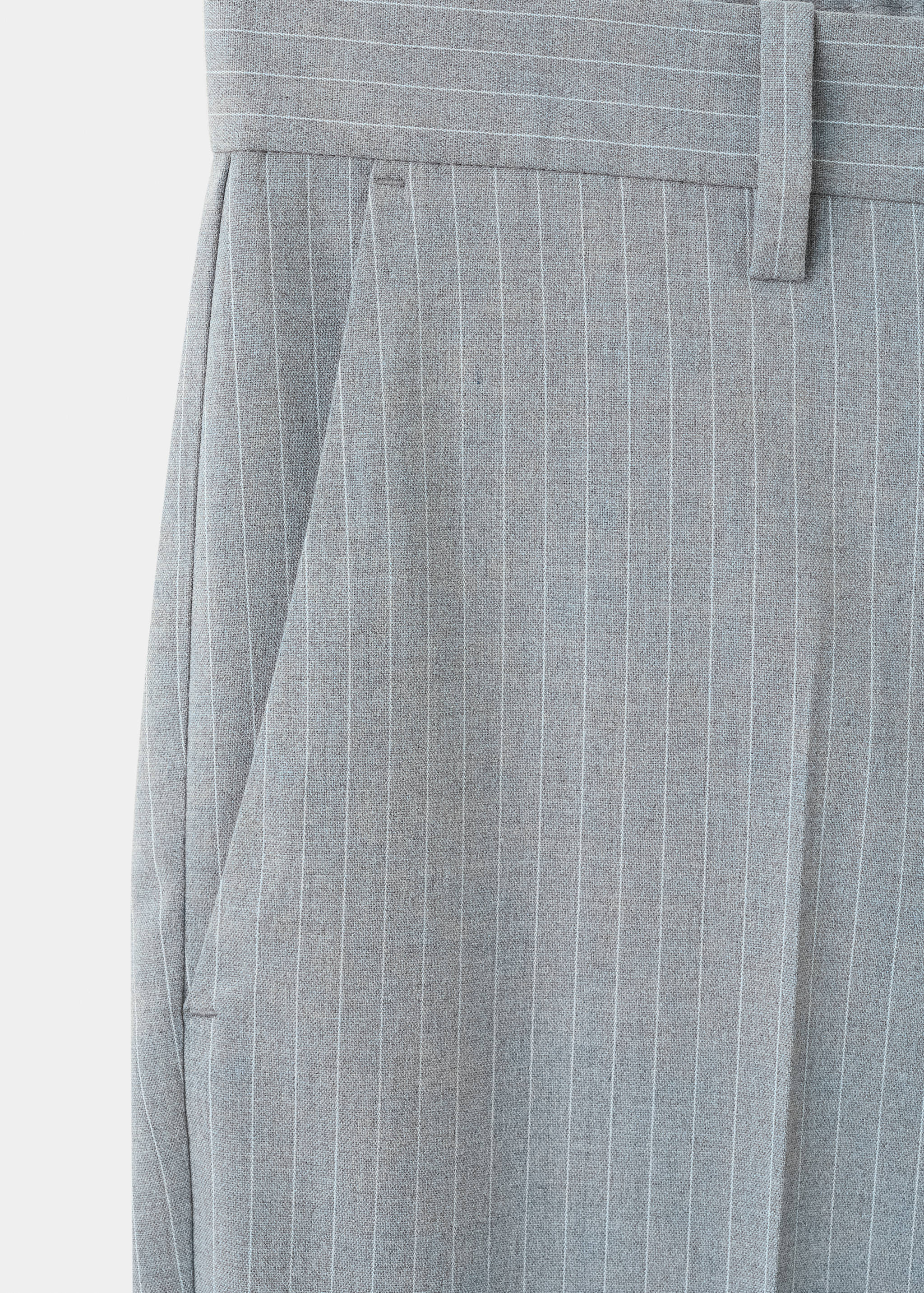 Striped slim-fit trousers - Details of the article 8