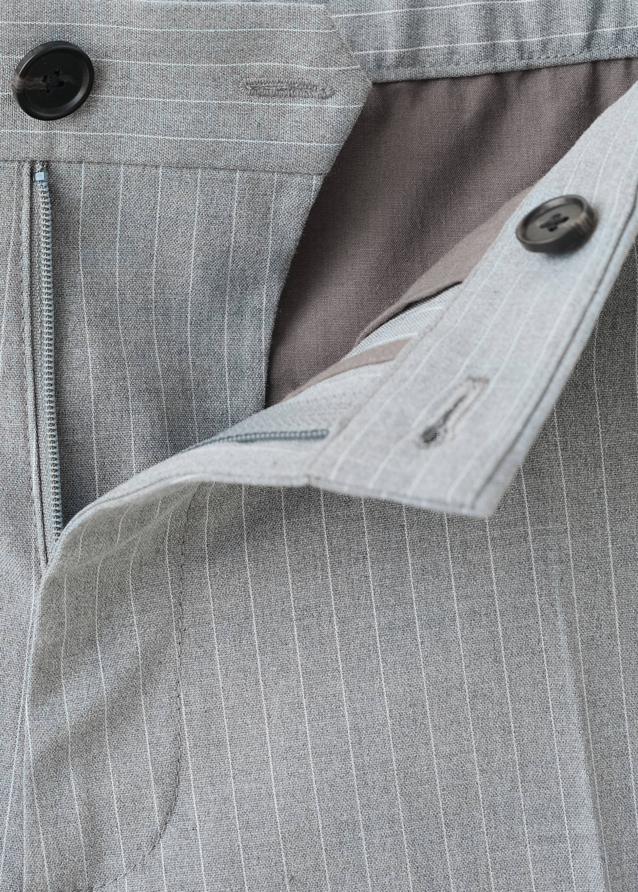 Striped slim-fit trousers - Details of the article 0