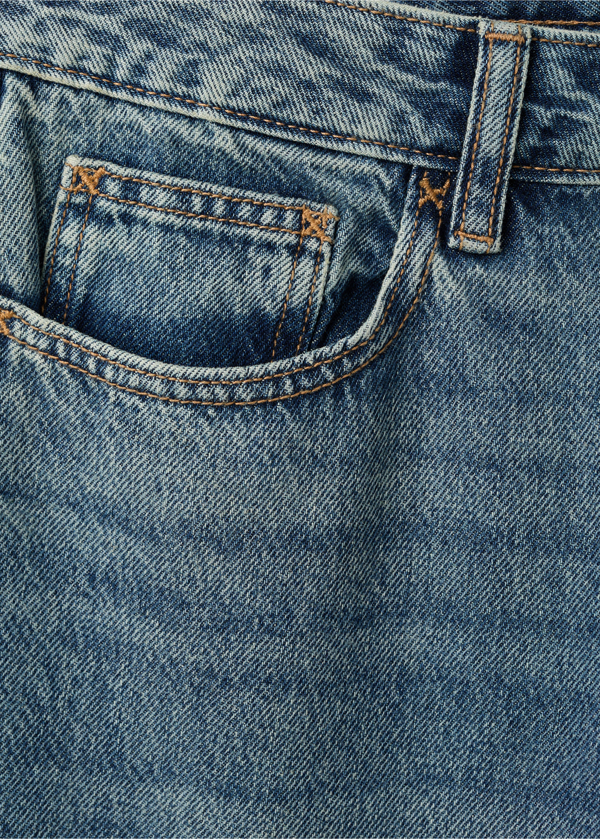 Straight cotton jeans - Details of the article 0, Light Vintage Blue. Ref: 17098269-00.