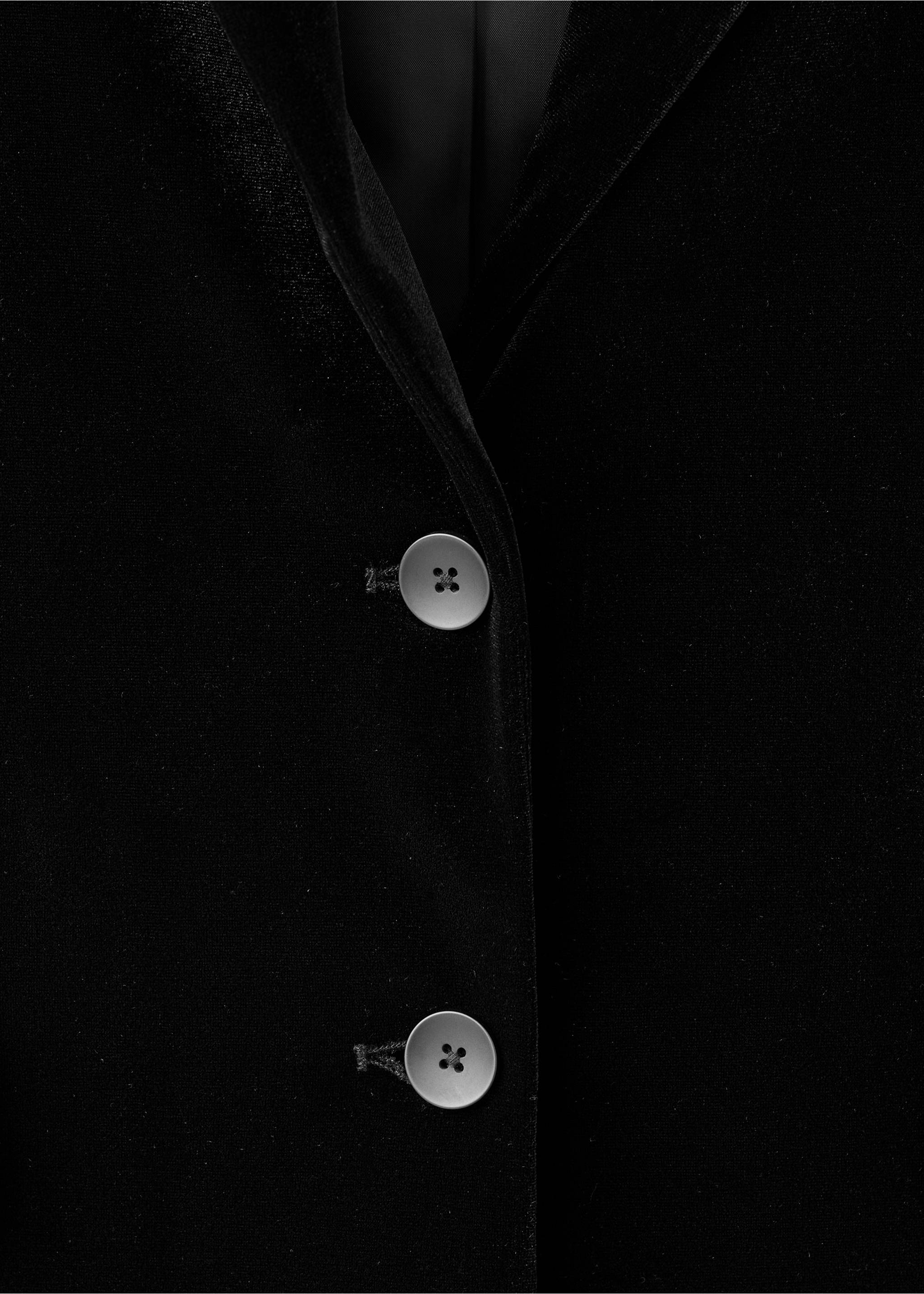 Velvet jacket - Details of the article 8, Black. Ref: 17098272-00.