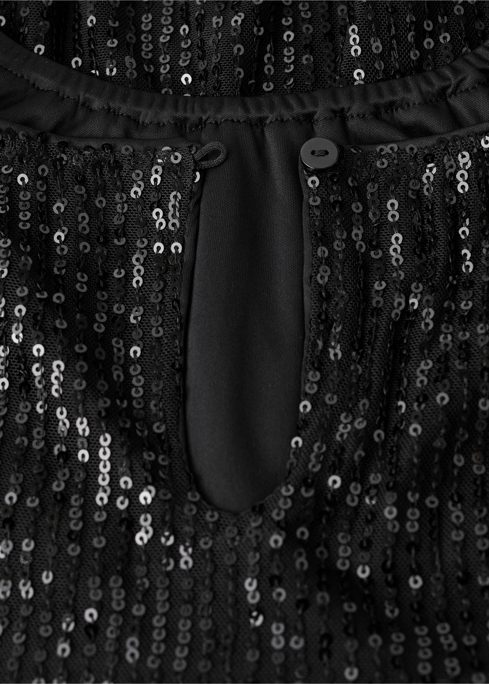 Sequin blouse - Details of the article 0, Black. Ref: 17098278-00.