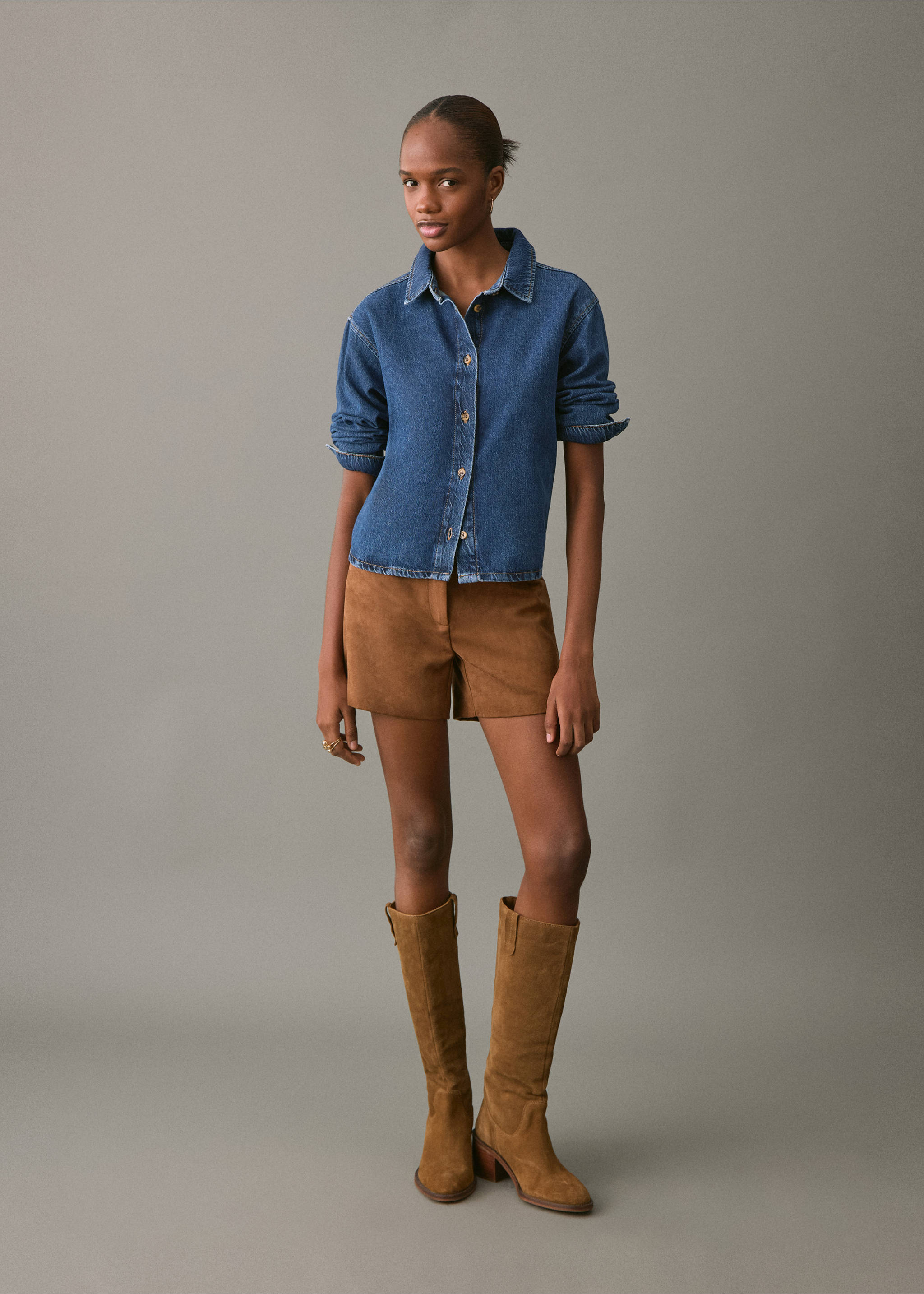 Denim cotton shirt - General plane, Dark Blue. Ref: 17098286-00.
