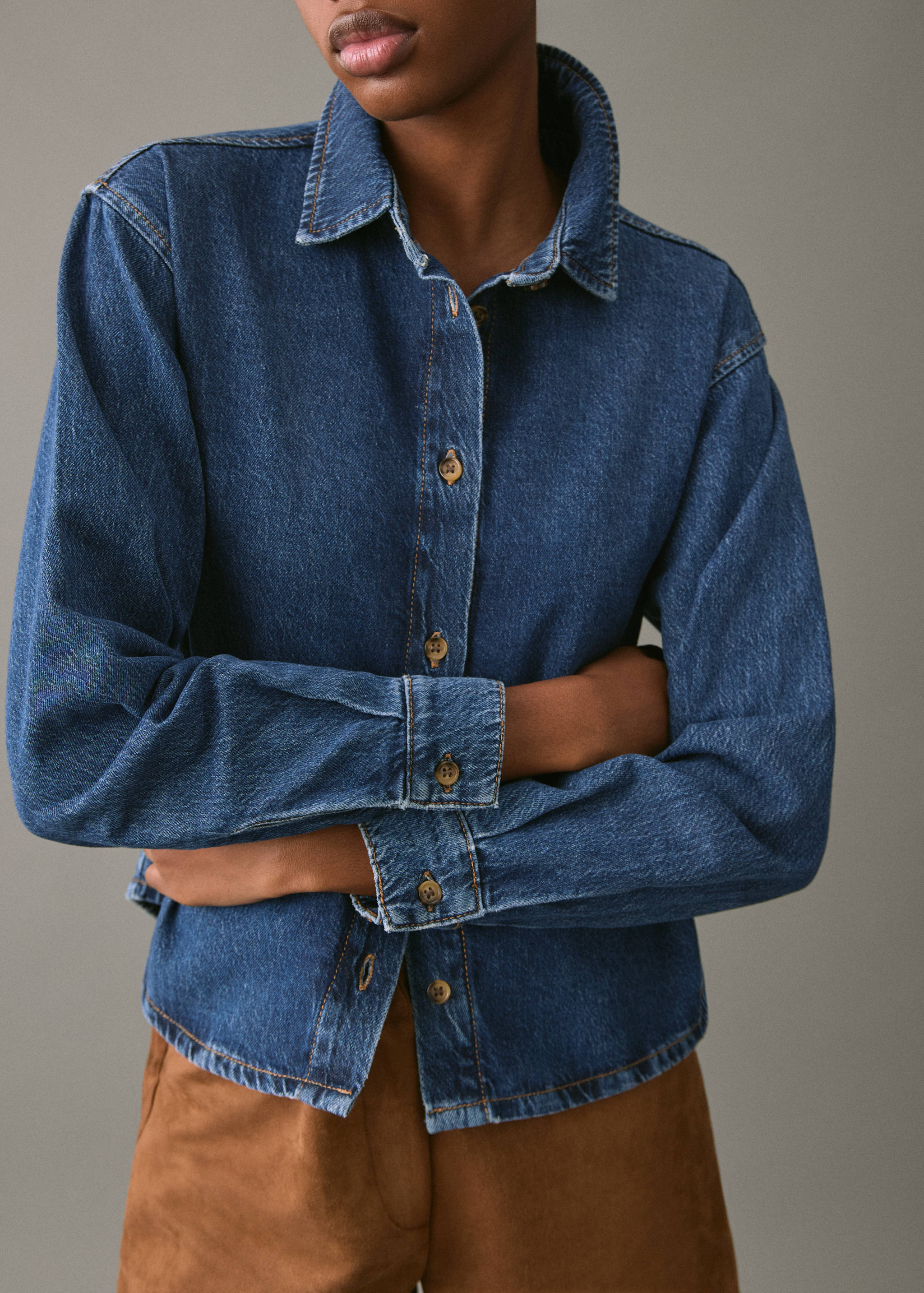 Denim cotton shirt - Details of the article 3