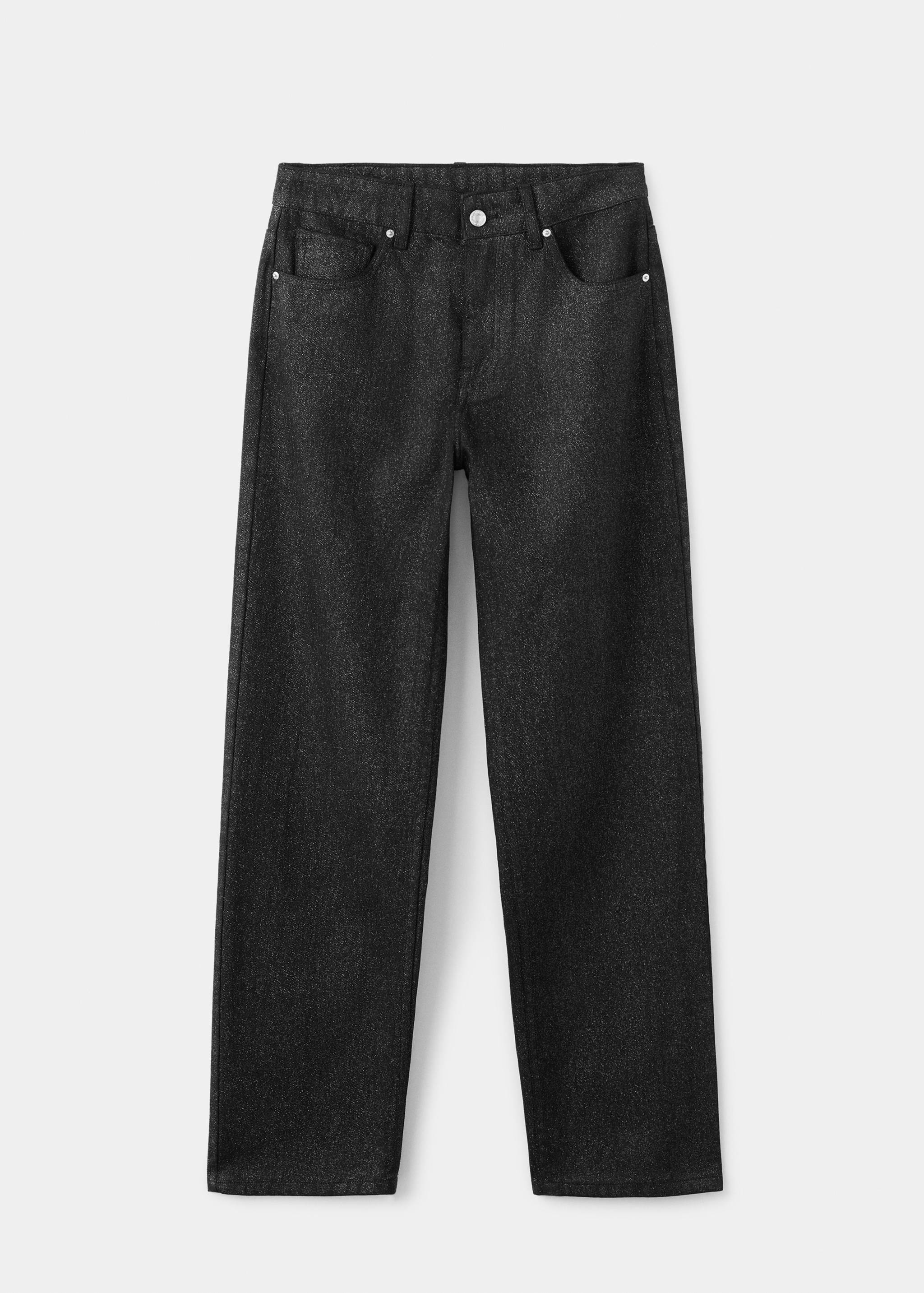 Shiny straight-leg jeans - Article without model