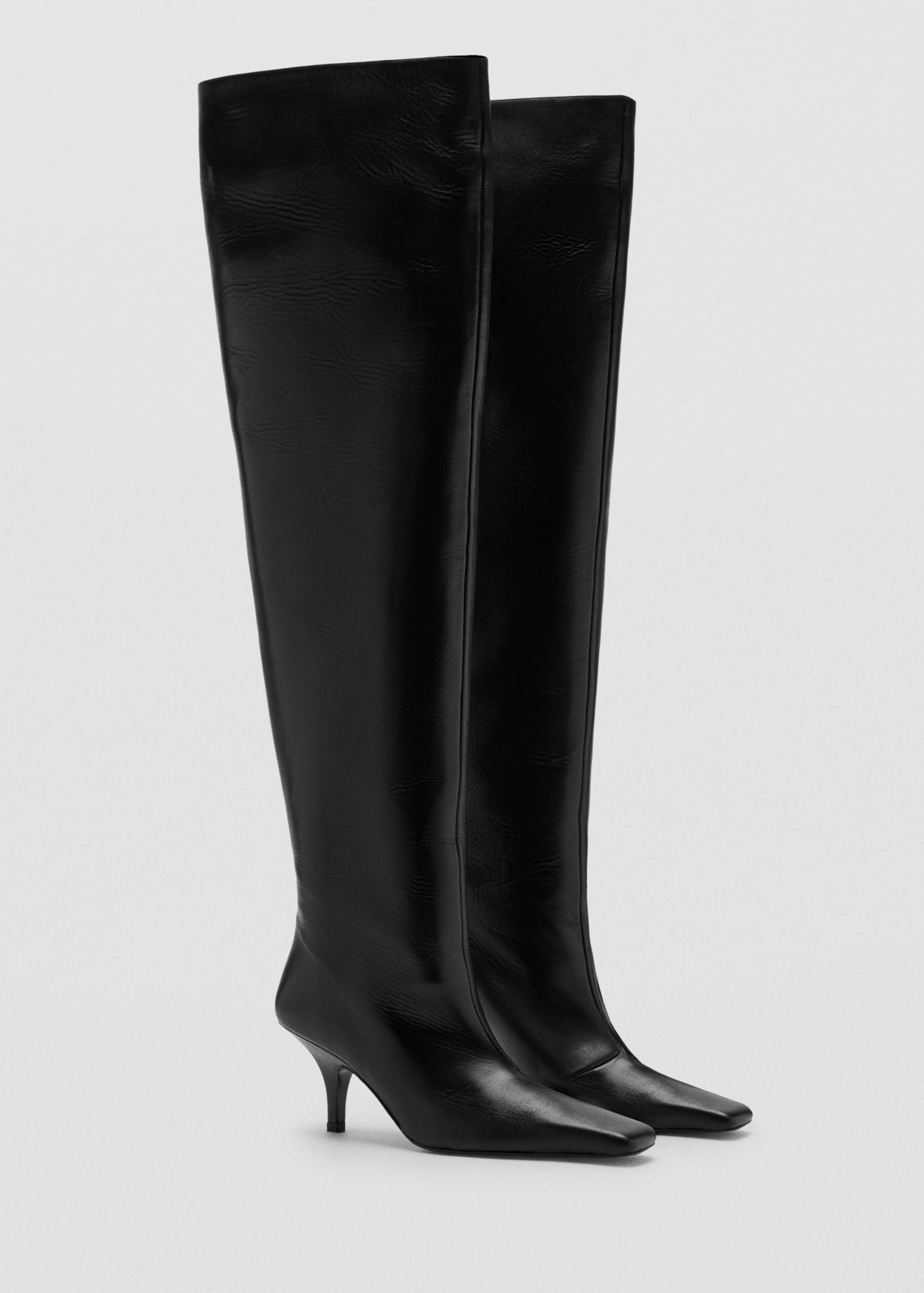 Tall leather boots - Medium plane