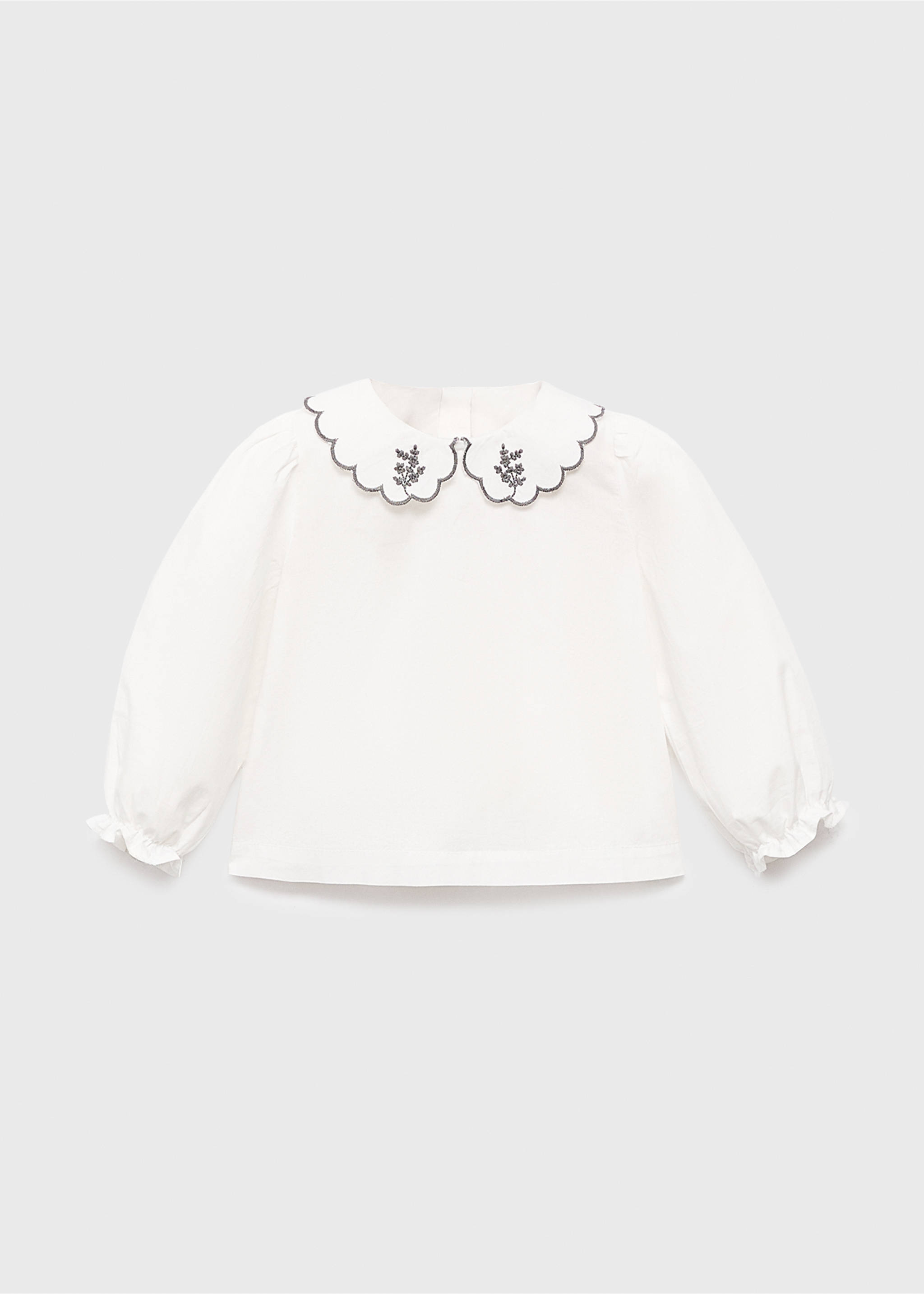 Blouse col Claudine broderie - Article sans modèle, Blanc cassé. Ref: 17098632-00.