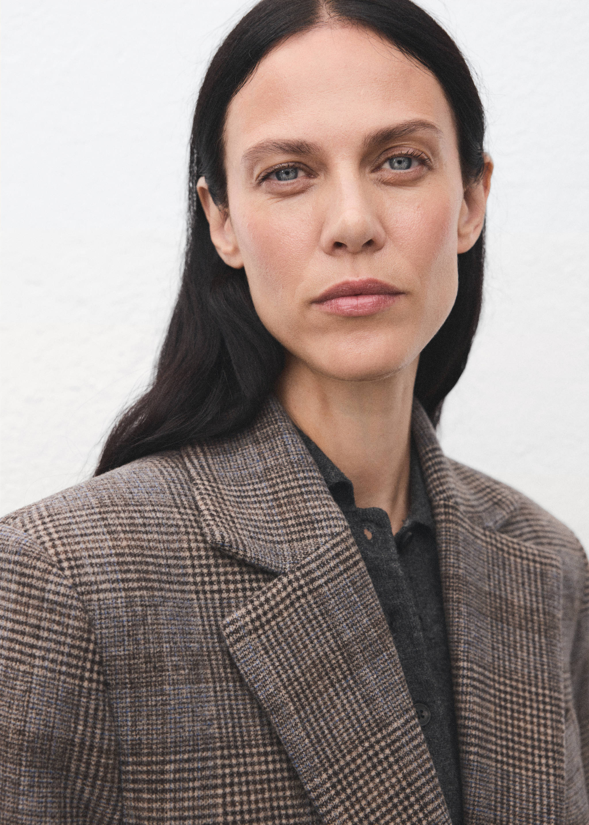 Rutete blazer i ull - Artikkeldetalj 1