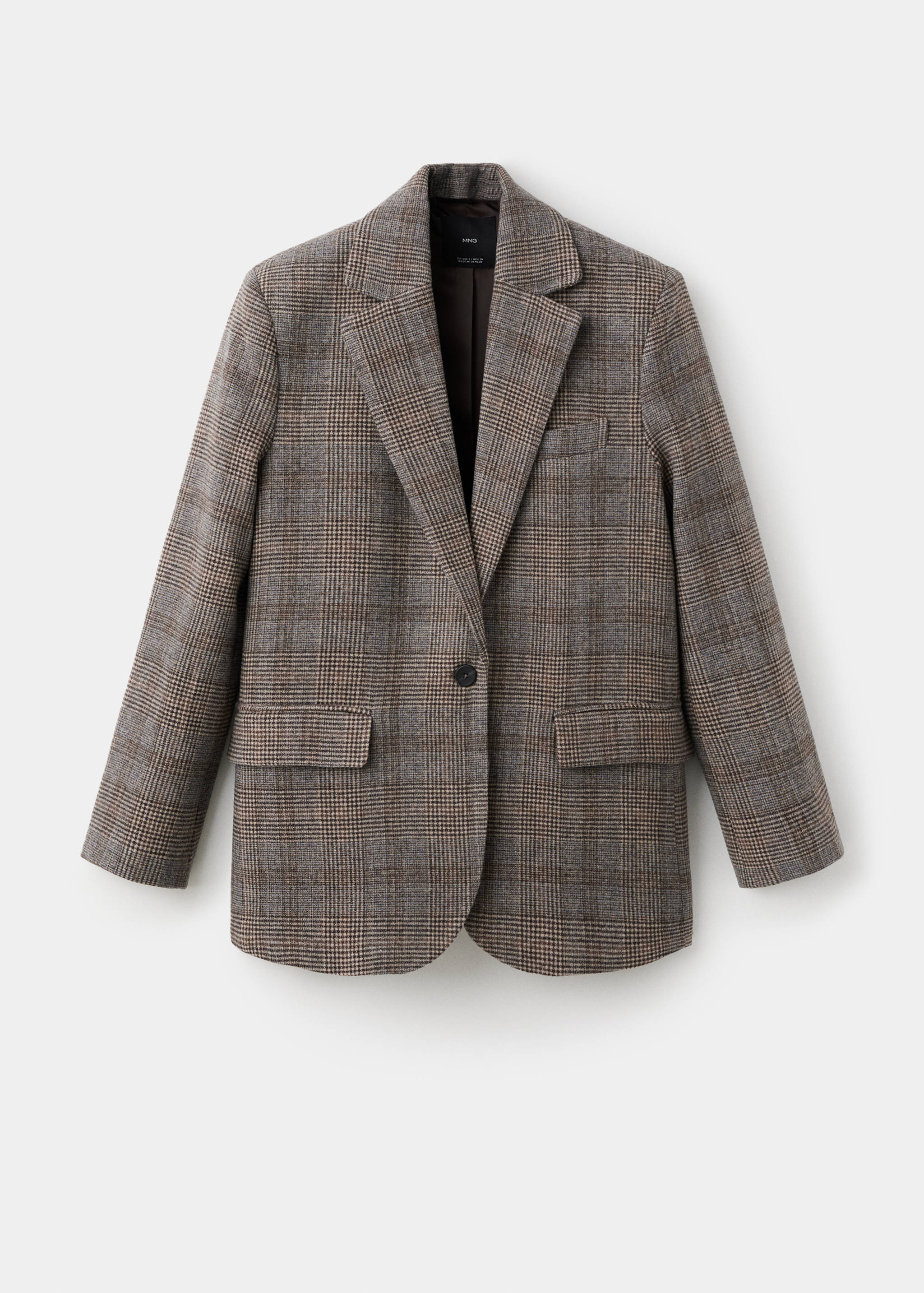 Rutete blazer i ull - Artikkel uten modell