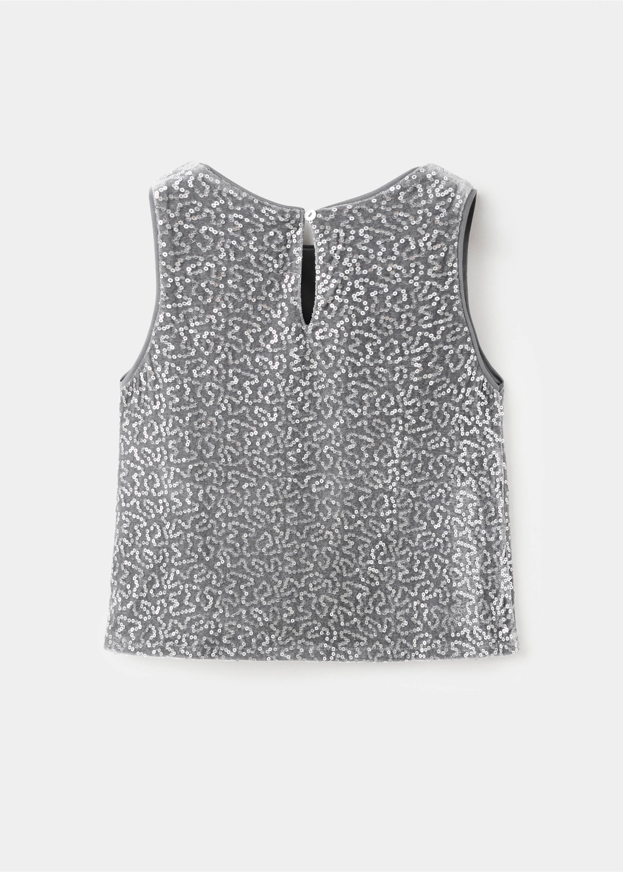Top à paillettes - Verso de l’article, Argent. Ref: 17099096-00.