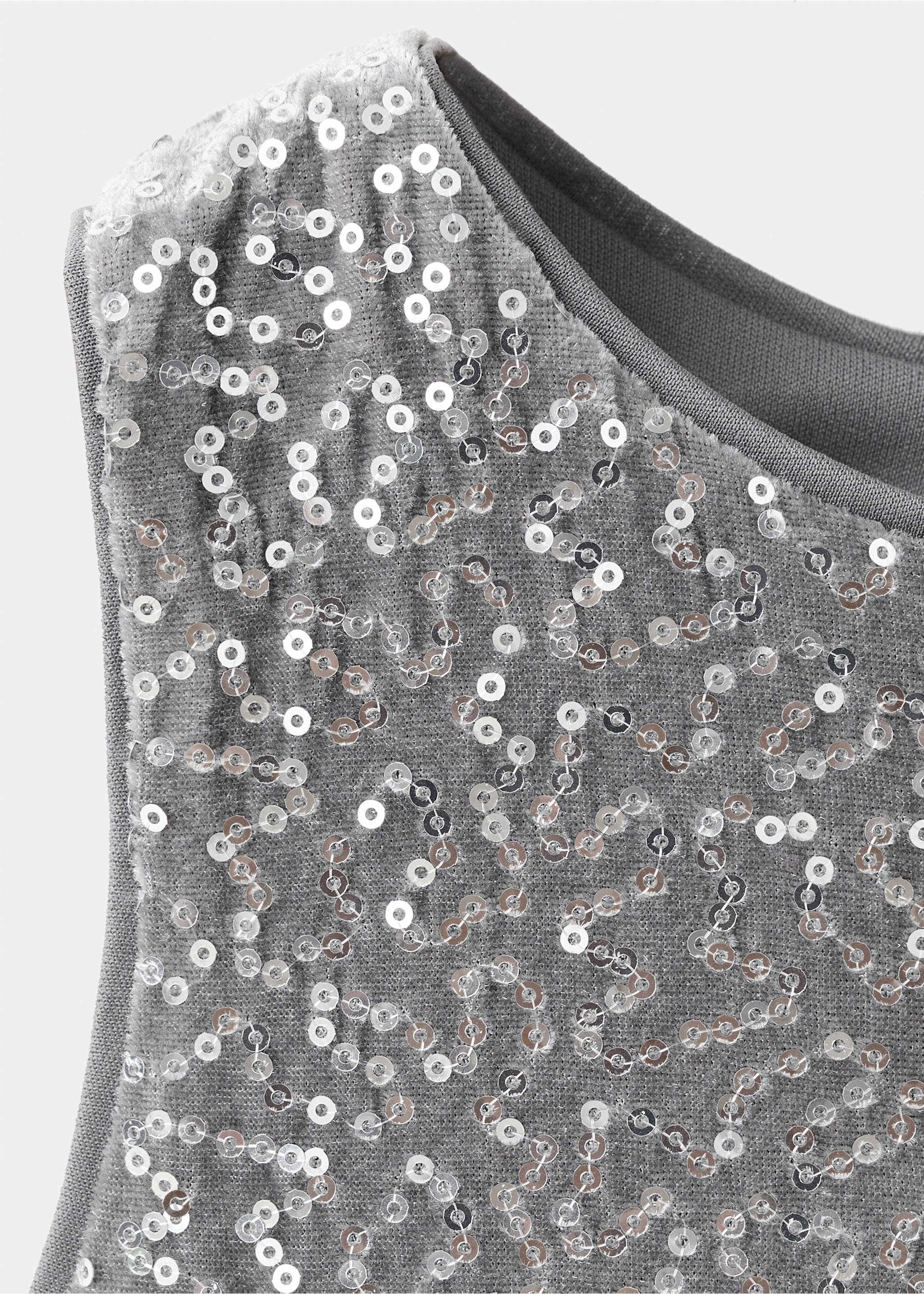 Top à paillettes - Détail de l'article 8, Argent. Ref: 17099096-00.