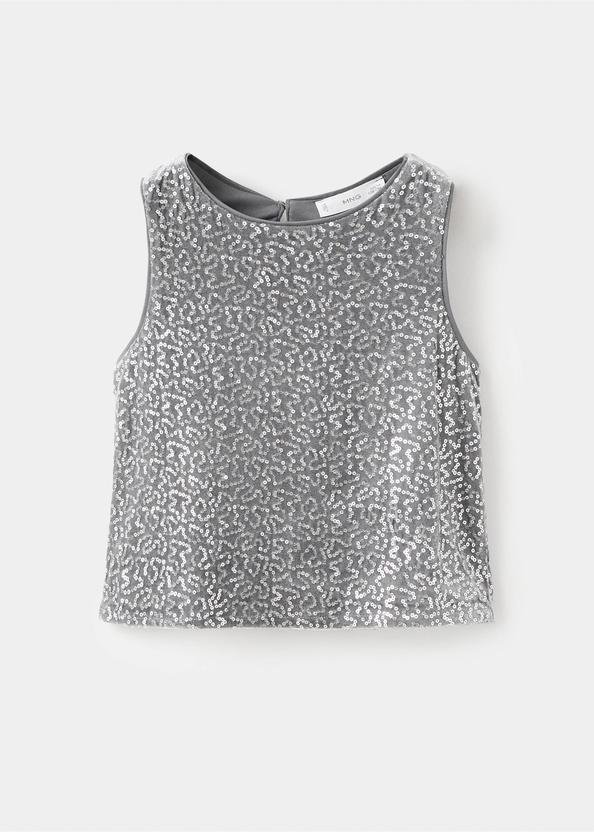 Top à paillettes - Article sans modèle, Argent. Ref: 17099096-00.