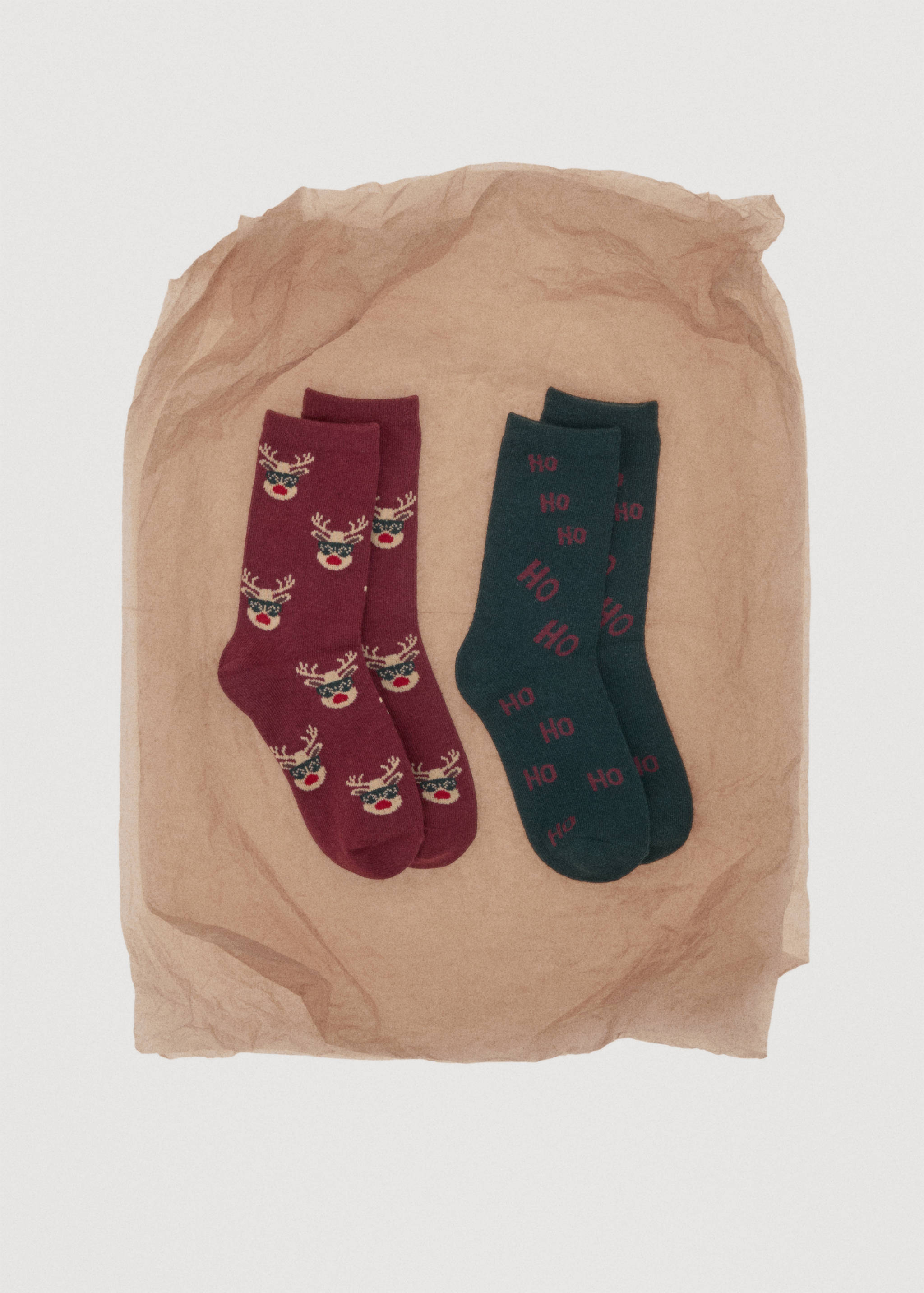 2 pack Christmas printed socks - Details of the article 1